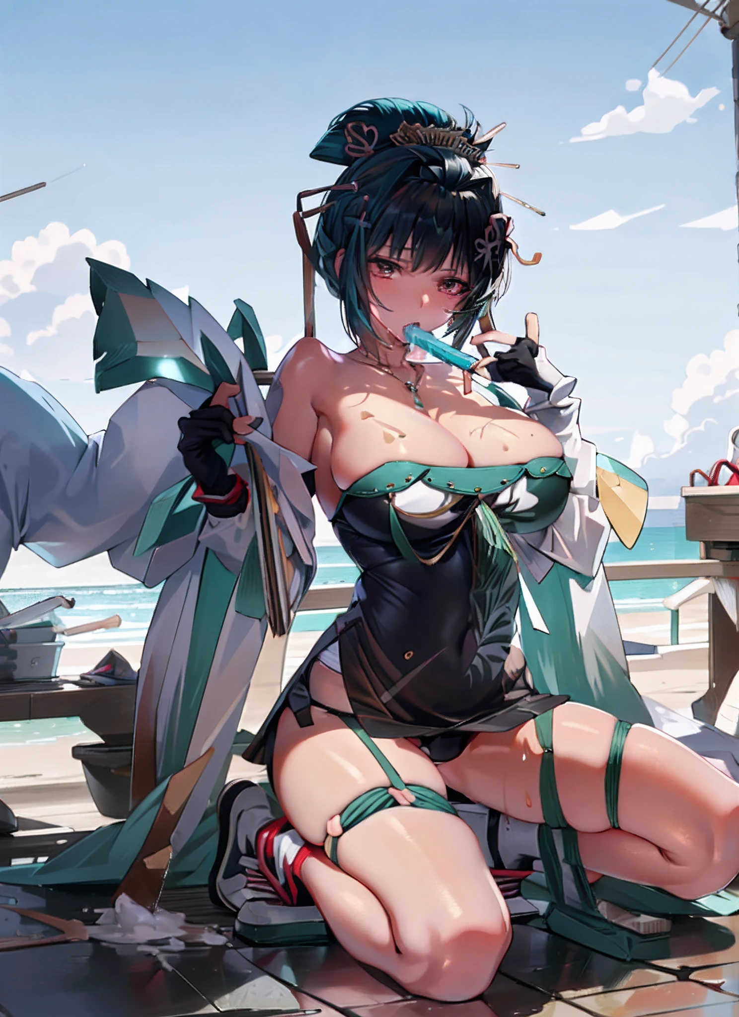Anime girl sitting on popsicle, Beautiful anime girl kneeling with open legs, Biomechanical OPPAI, Sexy pudica pose gesture, seductive anime girls, the anime girl is crouching, an oppai cyberpunk, hajime yatate, rogue anime girl ayanami rei, ryuko matoi, sexyposture, konachan,Exhale the mist,Stick out her tongue,Mermaid line,musculature,Ambiguous eyes,High-fork panties,Be red in the face,huge tit,over knee socks,open open mouth,Stick out her tongue, dropping saliva,White popsicles,Melted popsicles,Long tongue,Single horsetail,The melted popsicle falls on the chest,Excitation,Place your hands on your chest,Plenty of liquid,White liquid,Floating popsicles,Suck on popsicles,looking at viewert,love heart,Throw a wink,Lick gently,Camel toes,Half-off coat,Oral sex,Popsicles in his mouth,Semi-closed Eyes,musculature,Sunburn,Brown skin,Black stroke,athletic sneakers,Love bubbles,Fluid flows under the body,Half-melted popsicles,Lick gently,Thick and long popsicles,Popsicles to panties,Hold your butt with your left hand,Put popsicles in it,Flowing melted popsicles,leg loops,white stockings,yogurt,Yogurt outflows,Lower breast,Excitation,Excretion of breast milk,Raised,Squeeze panties,Yogurt spills,Light frown,Get wet,Popsicles on the butt,Popsicles are covered with yogurt,Yogurt runs down,onbed,inside a room,Put the popsicle in your mouth,Creampie,chest,Black leather boots,dual horsetail,Show your ass,condom