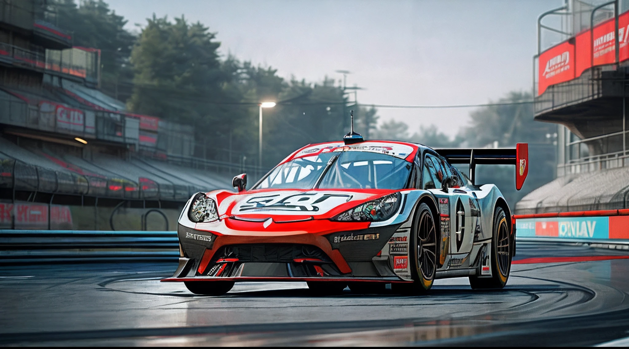 Urban Circuit,cyber punk style, 3D rendered character art ,8 k'', Sports racing,Sci-fi racing,Hyper Real