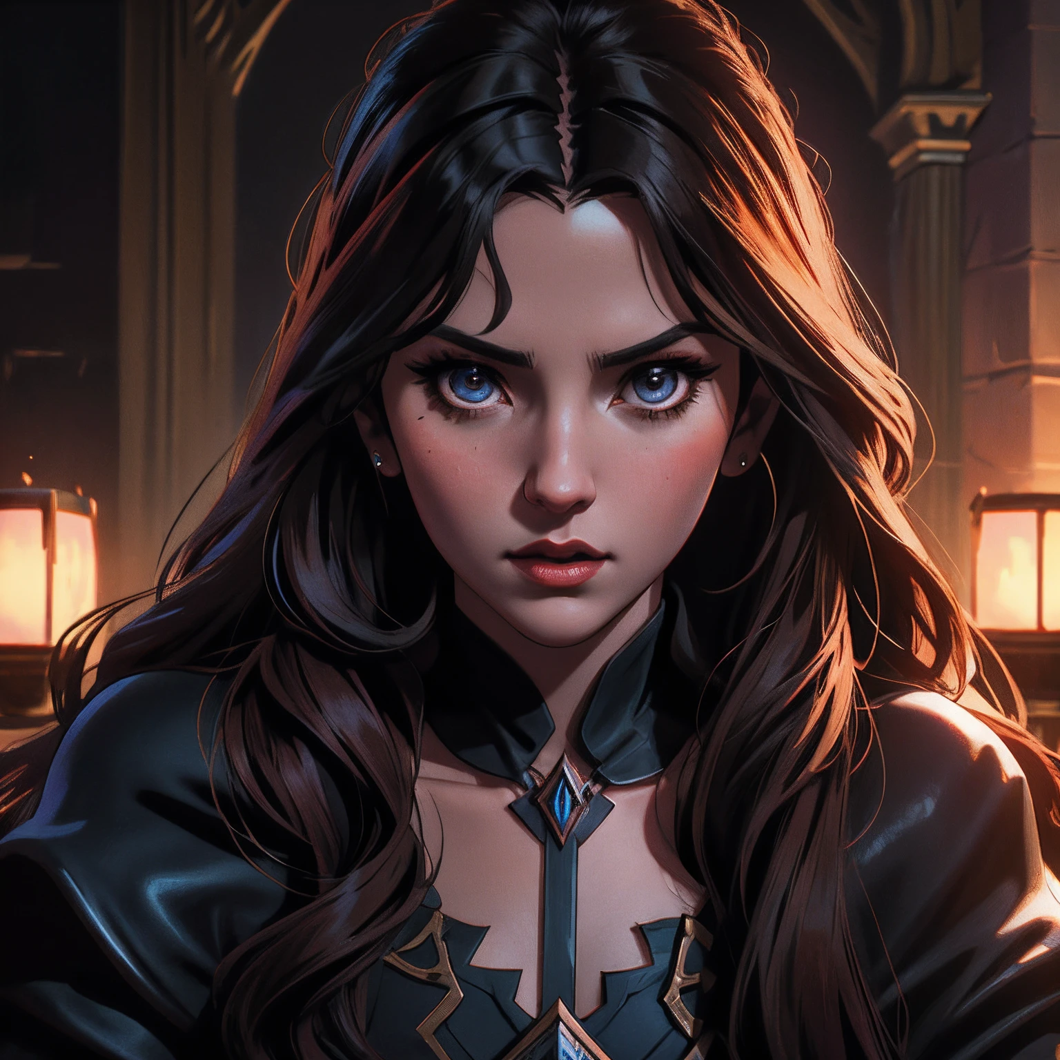 Castlevania Lord of the Shadows hyper realistic super detailed princess with its servants cinematic scenes movie Epic Legendary