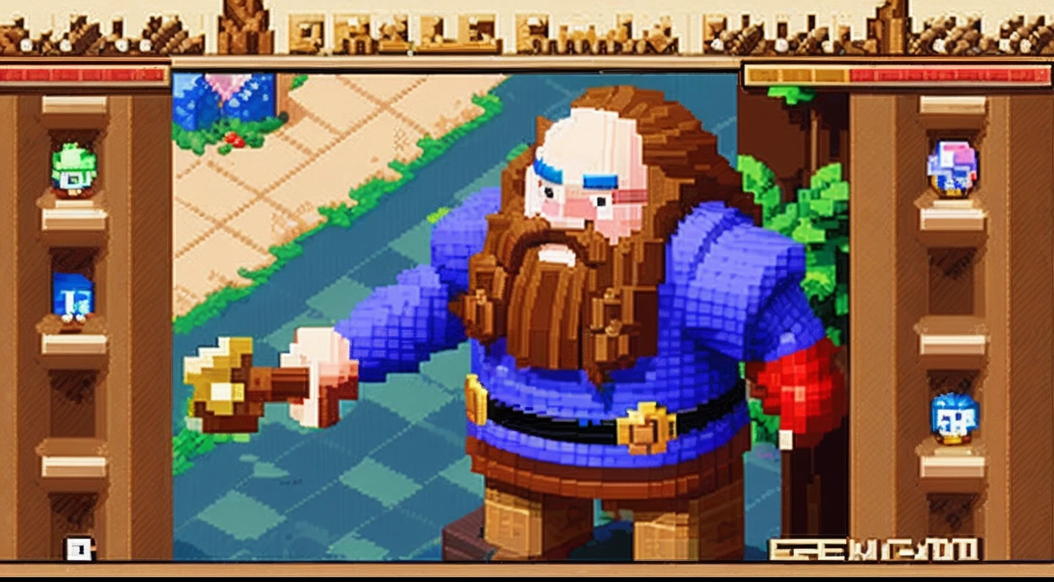 pixel game，character  design，Middle Ages，Hammer Dwarf， Pixel art #pixelart