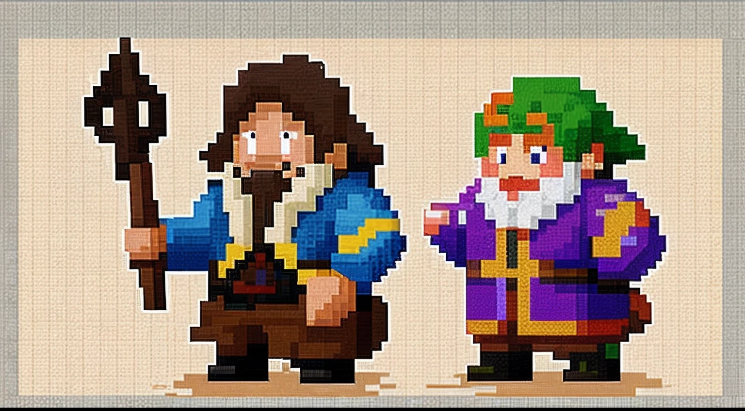 pixel game，character  design，Middle Ages，Hammer Dwarf， Pixel art #pixelart