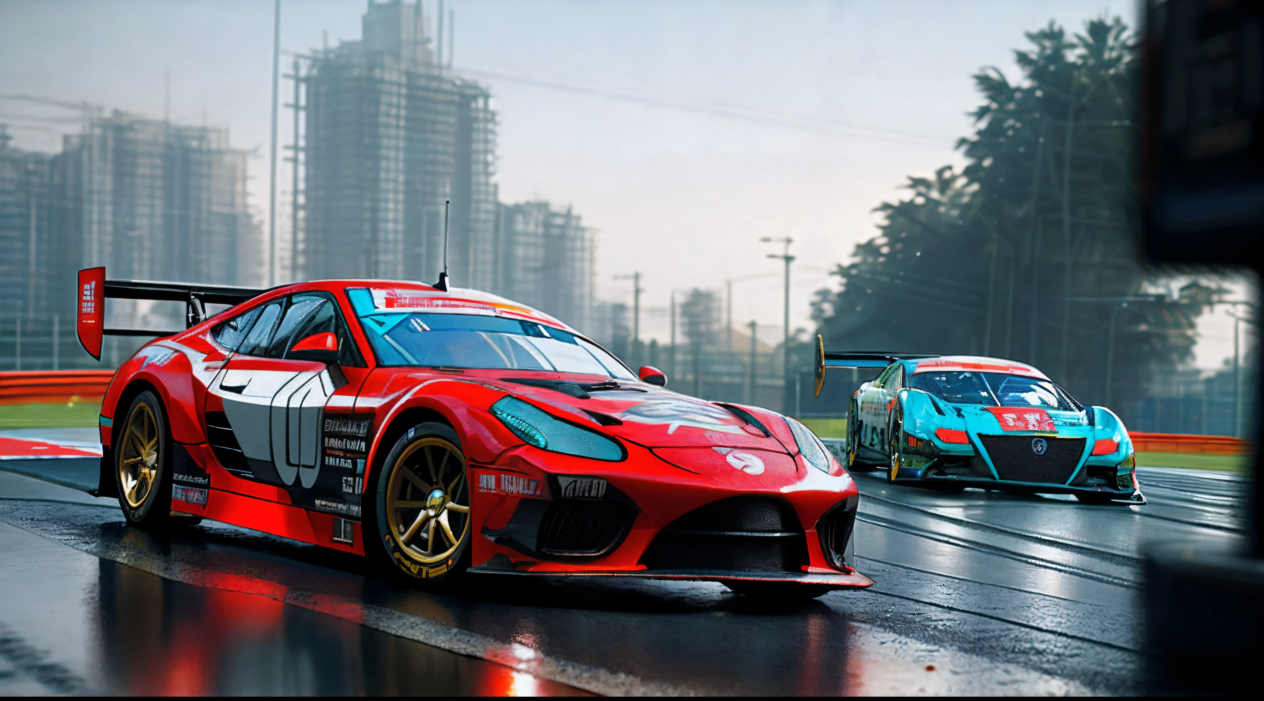 Urban Circuit,cyber punk style, 3D rendered character art ,8 k'', Sports racing,Sci-fi racing,Hyper Real