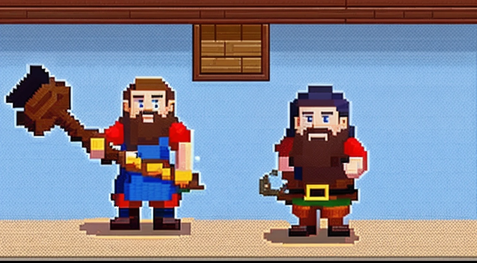 pixel game，character  design，Middle Ages，Hammer Dwarf， Pixel art #pixelart