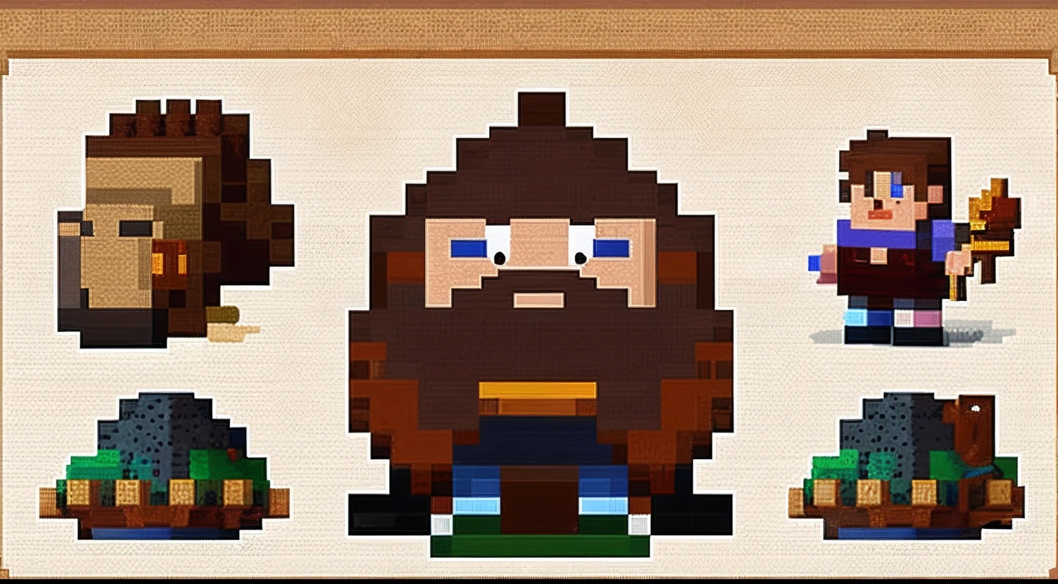 pixel game,character design,Middle Ages,Hammer Dwarf, Pixel art #pixelart