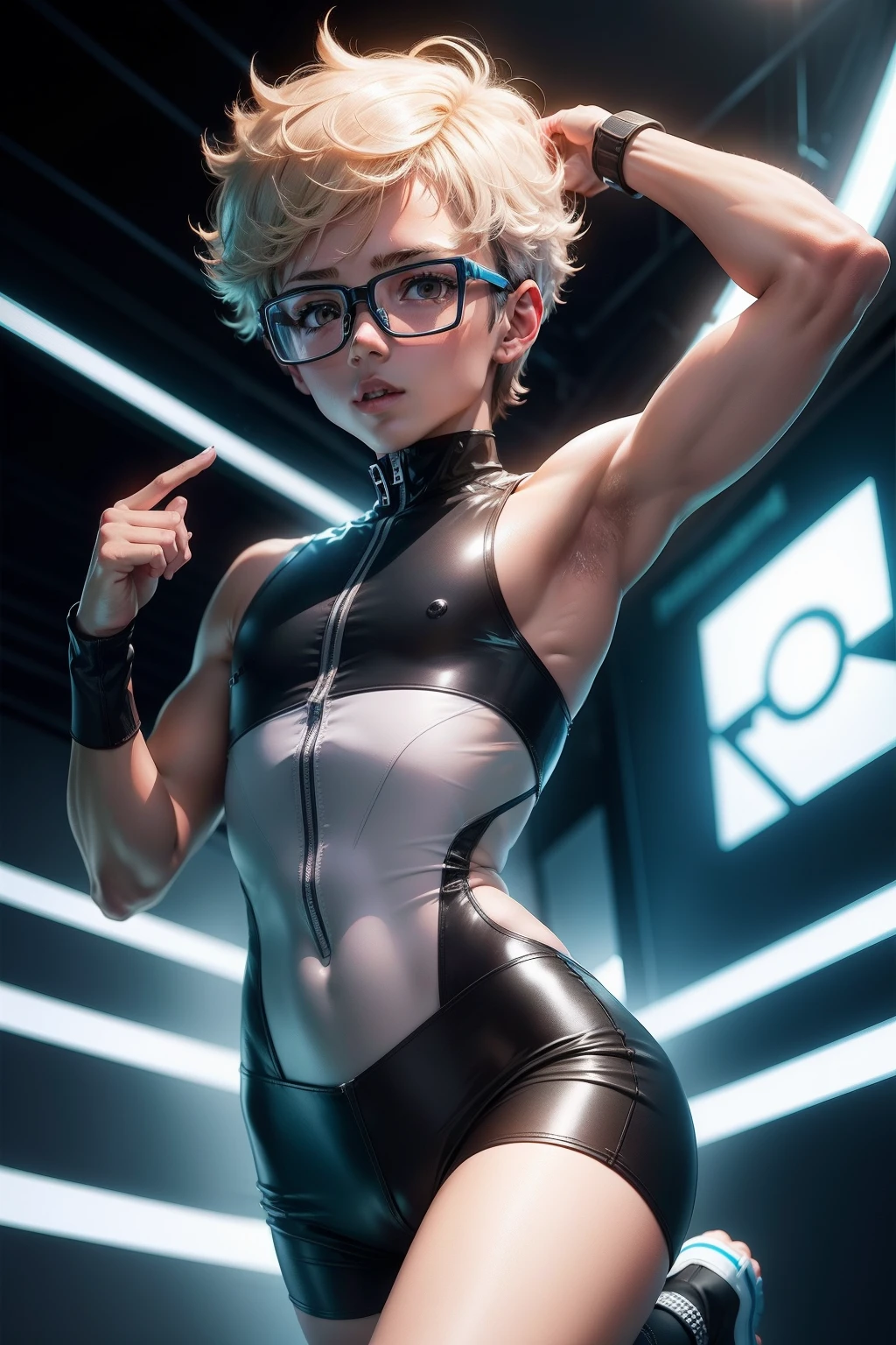 Keep running We Digital Boys Don't Turn Around We Digital Boy Device Glasses Cute characters Technopop