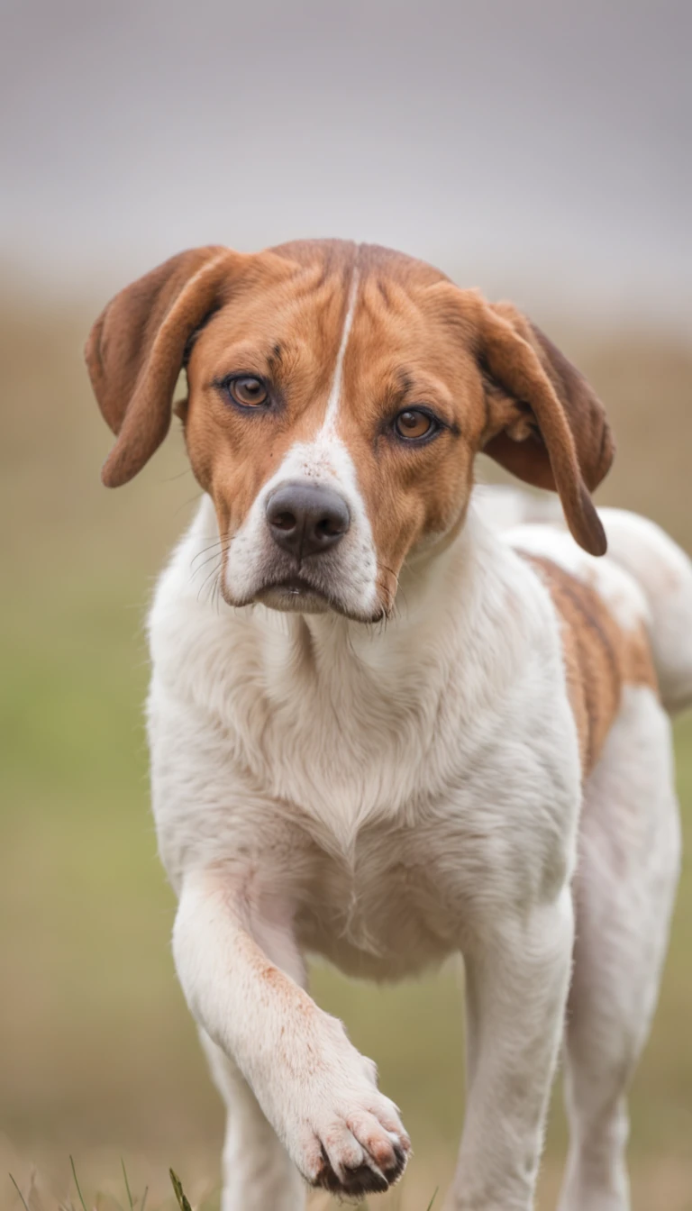 Single-bodied English foxhound, Perfil, lado,