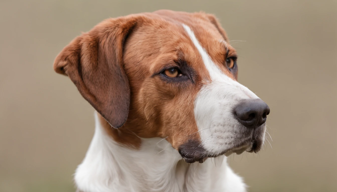 Single-bodied English foxhound, Perfil, lado,
