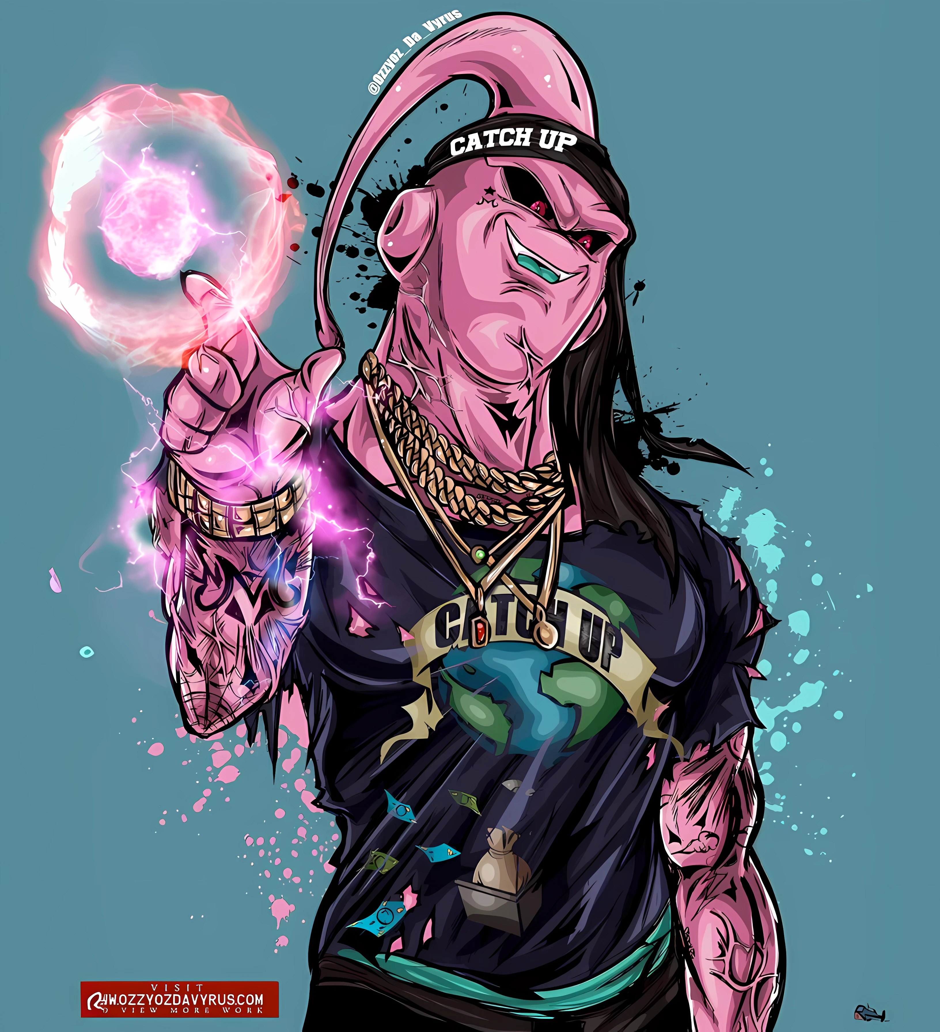 a cartoon drawing of a man with a hat and a shirt holding a ball, fanart oficial, arte oficial, arte dos desenhos animados, estilo de arte dos desenhos animados, official fan art, hip hop vaporwave, epic full color illustration, estilo de arte pop punk, arte oficial altamente detalhada, Gatilho Estilo de Arte de Anime, Arte Oficial, fanart de alta qualidade, high quality colored sketch, digital com tinta