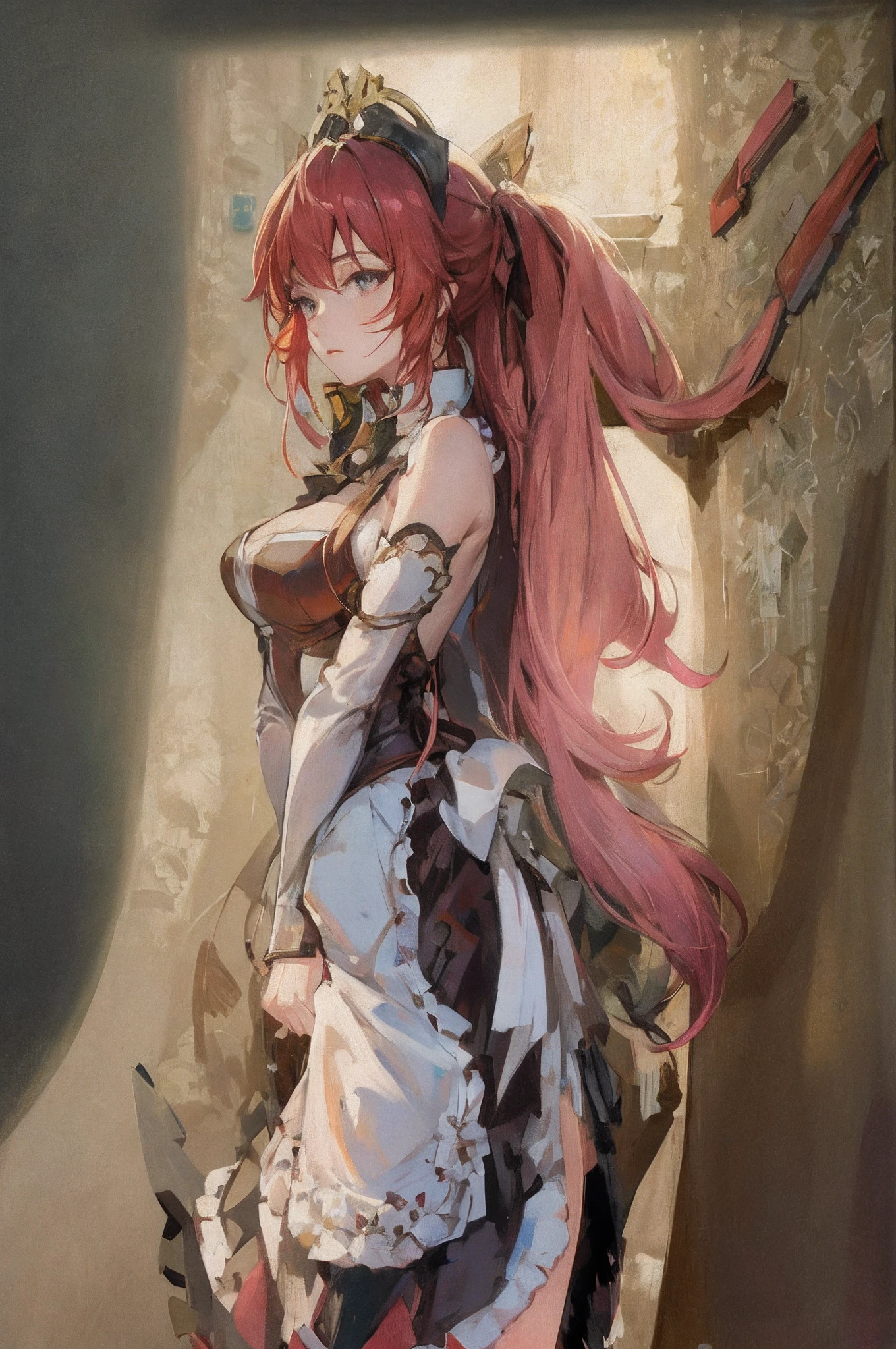 Anime girl with long pink hair and white dress, Anime Art, guweiz, Anime Artwork, detailed anime art, Rias Gremory, beautiful anime artwork, Detailed anime artwork, Anime Art, guweiz on pixiv artstation, zerochan art, cushart krenz key art feminine, beautiful anime art, Detailed Digital Anime Art