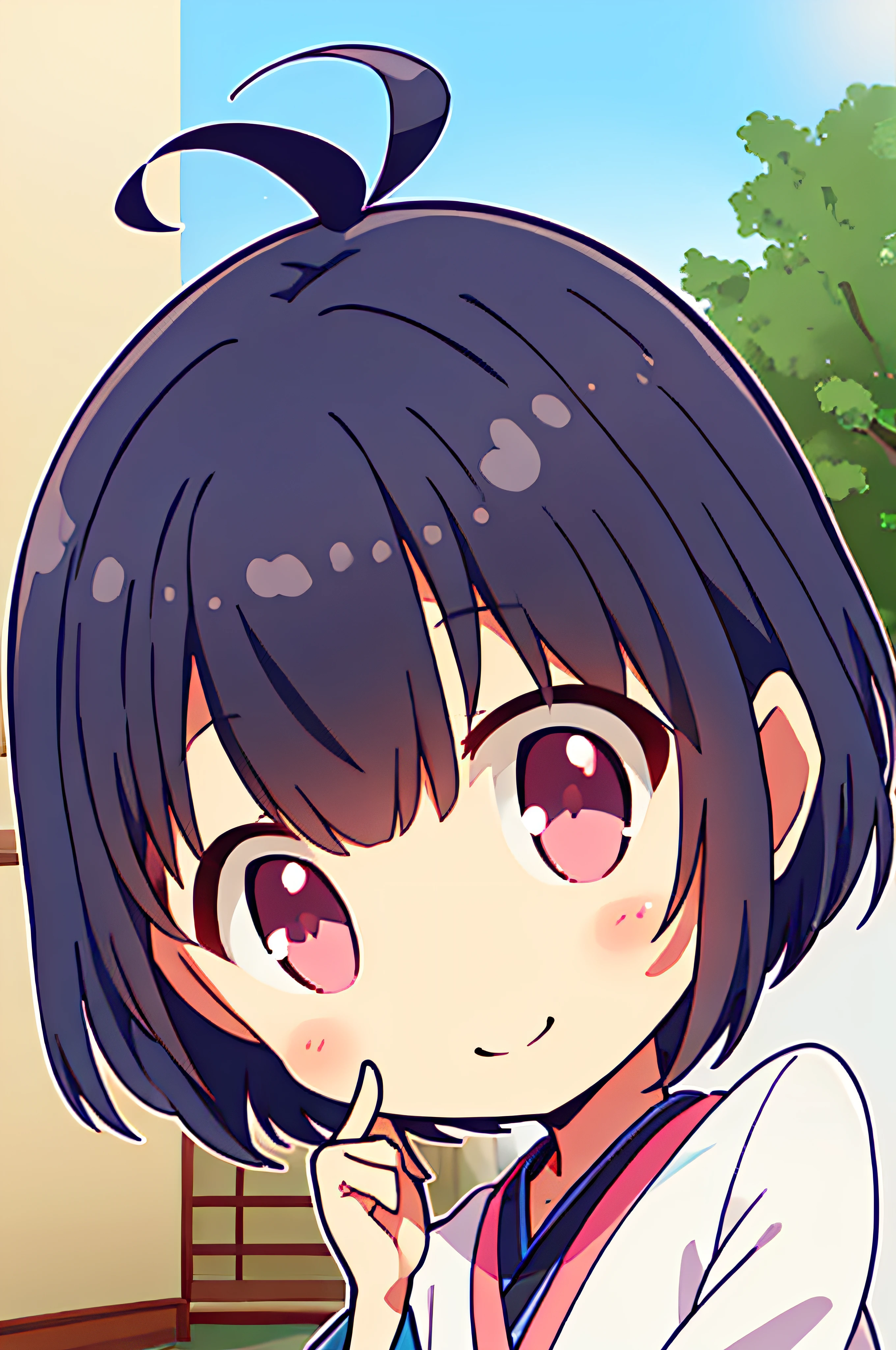 woman、soio、Black hair、fashionGirl、beautidful eyes、authentic skin、real looking skin、A detailed eye、elementary rpiece)、(reallistic、Photorealsitic)、top-quality、realisitic、ighly detailed、The ultra-detailliert、Beautie、cute little、独奏、A Japanese Lady。a smile。Beautiful young woman model。Wears a white shirt。Close-up portrait。Healthy face。Skin Care Cosmetics。Bright pink background。profetional lighting、lighting on the face、