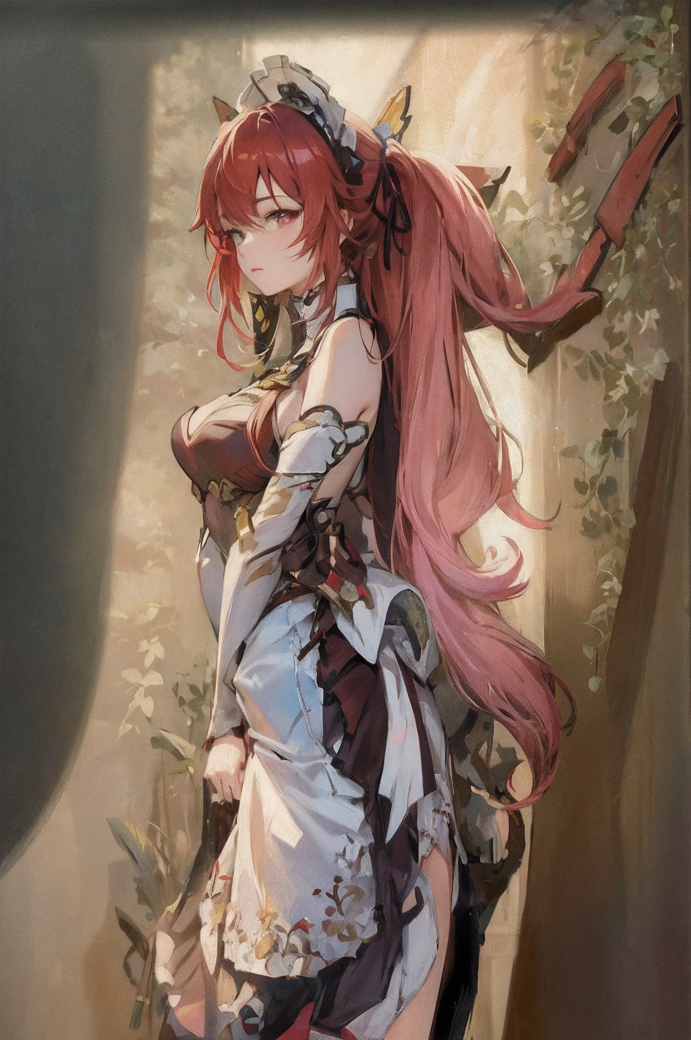 Anime girl with long pink hair and white dress, Anime Art, guweiz, Anime Artwork, detailed anime art, Rias Gremory, beautiful anime artwork, Detailed anime artwork, Anime Art, guweiz on pixiv artstation, zerochan art, cushart krenz key art feminine, beautiful anime art, Detailed Digital Anime Art