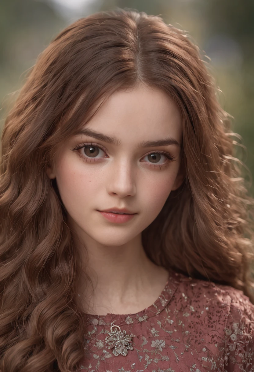 20yr old,Pretty girl,largeeyes,wears glasses,Naturally curly long hair,shift dresses,Disney Pixar style,Atmospheric cinematic style,Super HD