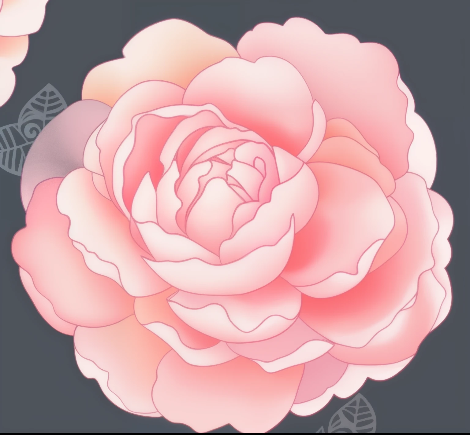 camelliamix,white colors,handpainted,cartoony,White-yellow gradient,without background,Quality assurance,One,