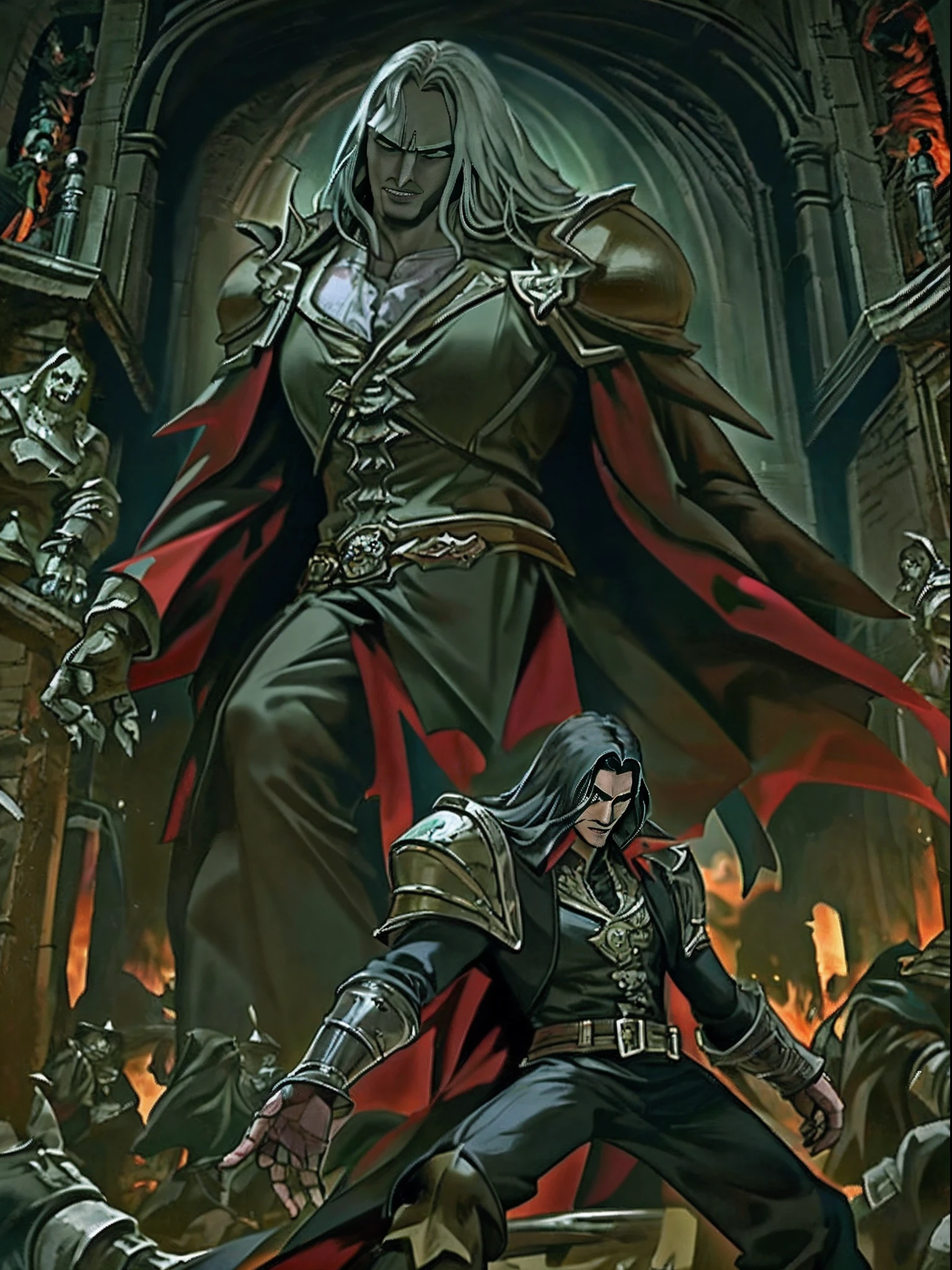 Castlevania lords of the shadows hyper realistic super detailed Dynamic War Epic battle légendaire hyper realistic