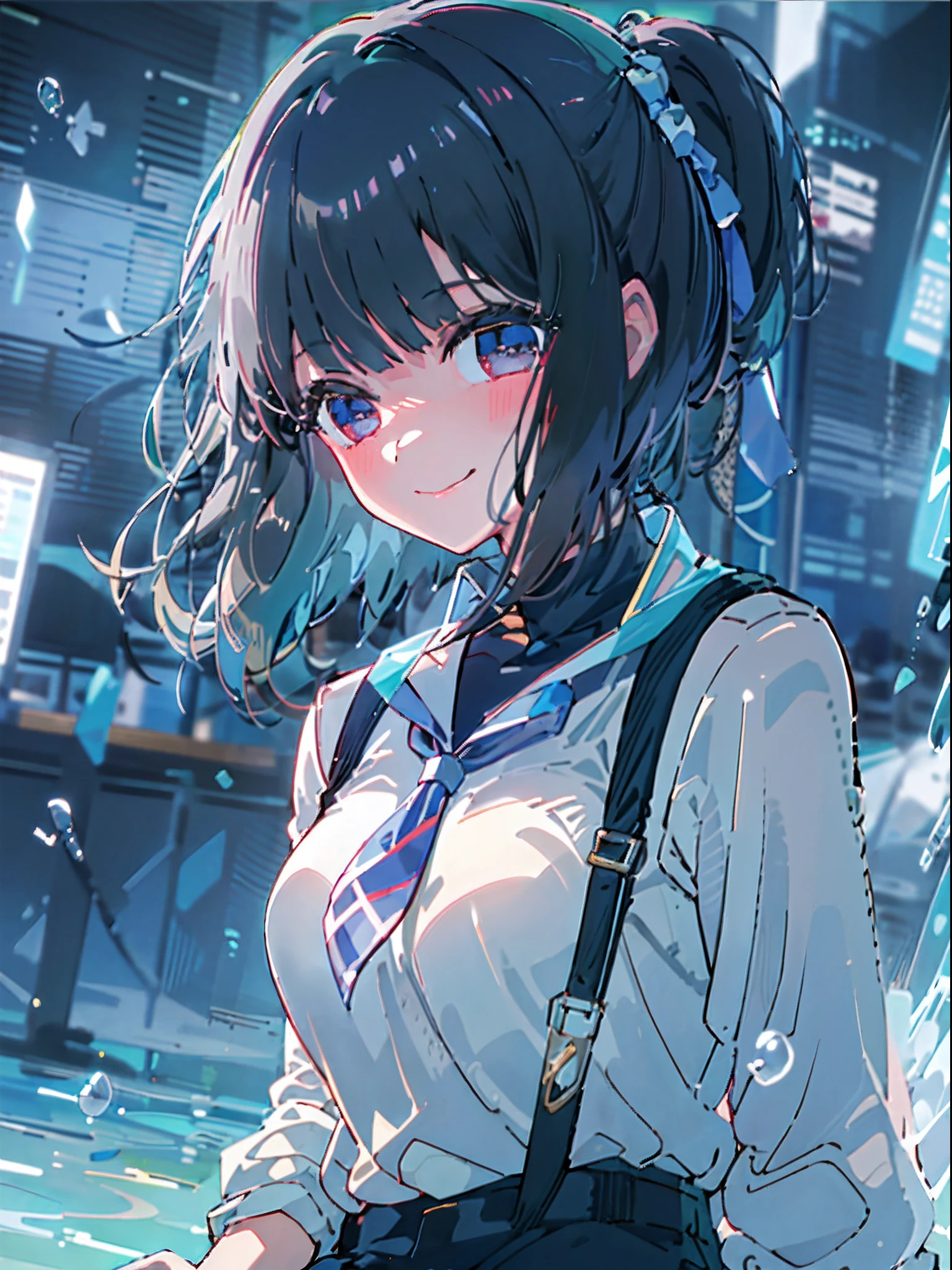 ((top-quality)), ((masterpiece)), ((ultra-detailliert)), (extremely delicate and beautiful), girl with, 独奏, cold attitude,((Black jacket)),She is very(relax)with the(Settled down)Looks,A dark-haired, depth of fields,evil smile,Bubble, under the water, Air bubble,bright light blue eyes,Inner color with light blue hair and dark blue tips,Cold background,Bob Hair - Linear Art, shortpants、knee high socks、White uniform like school uniform、Light blue ribbon ties、Clothes are sheer、Hands in pockets((top-quality)), ((masterpiece)), ((ultra-detailliert)), (extremely delicate and beautiful), girl with, 独奏, cold attitude,((Black jacket)),She is very(relax)with the(Settled down)Looks,A dark-haired, depth of fields,evil smile,Bubble, under the water, Air bubble,bright light blue eyes,Inner color with light blue hair and dark blue tips,Cold background,Bob Hair - Linear Art, shortpants、knee high socks、White uniform like school uniform、Light blue ribbon ties、Clothes are sheer、Hands in pockets((top-quality)), ((masterpiece)), ((ultra-detailliert)), (extremely delicate and beautiful), girl with, 独奏, cold attitude,((Black jacket)),She is very(relax)with the(Settled down)Looks,A dark-haired, depth of fields,evil smile,Bubble, under the water, Air bubble,bright light blue eyes,Inner color with light blue hair and dark blue tips,Cold background,Bob Hair - Linear Art, shortpants、knee high socks、White uniform like school uniform、Light blue ribbon ties、Clothes are sheer、Hands in pockets((top-quality)), ((masterpiece)), ((ultra-detailliert)), (extremely delicate and beautiful), girl with, 独奏, cold attitude,((Black jacket)),She is very(relax)with the(Settled down)Looks,A dark-haired, depth of fields,evil smile,Bubble, under the water, Air bubble,bright light blue eyes,Inner color with light blue hair and dark blue tips,Cold background,Bob Hair - Linear Art, shortpants、knee high socks、White uniform like school uniform、Light blue ribbon ties、Clothes are sheer、、chaina hair,Bun hair