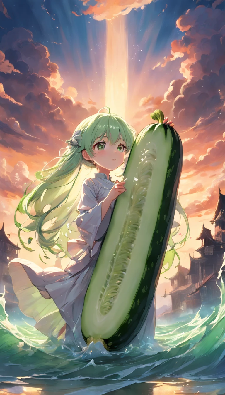 Cucumber with cream and onion
