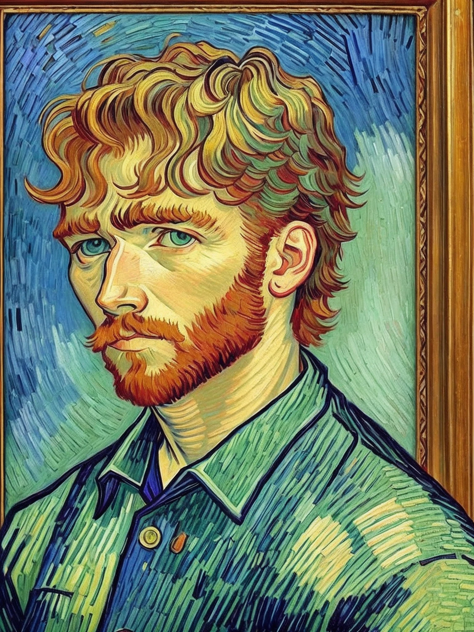 portrait pic of a male in van Gogh style --auto --s2