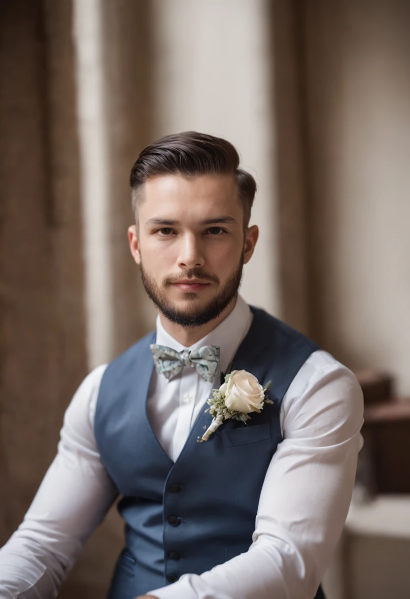 groom preparing for wedding day