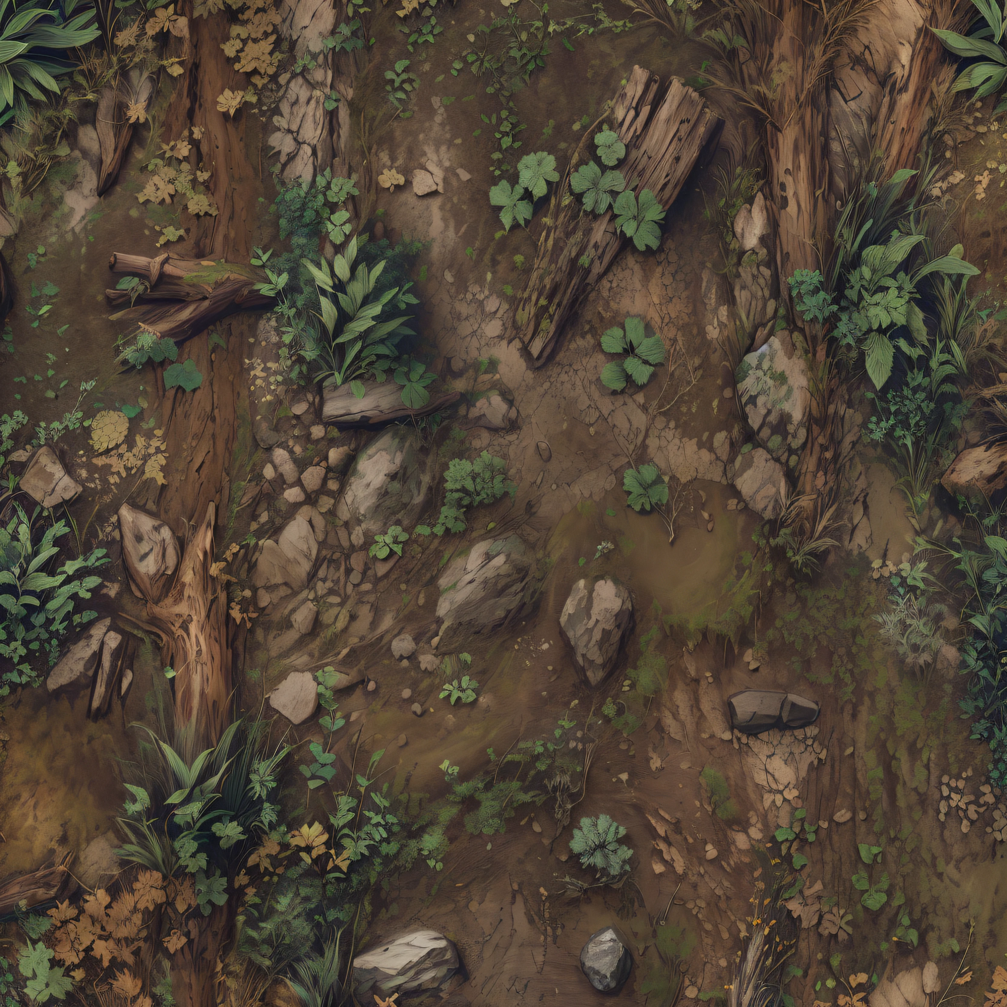 There is a very large amount of dirt, grasses and stones on the ground, textura da selva profunda, terreno muito detalhado, forest floor, Textura Megascans, sujeira realista, textura da sujeira, Looking at the forest floor, terreno detalhado, Textura fotorrealista, textura sem costura, realistic wooden swamp, HD textura detalhada, tileable texture, fundo do espinho. d&d