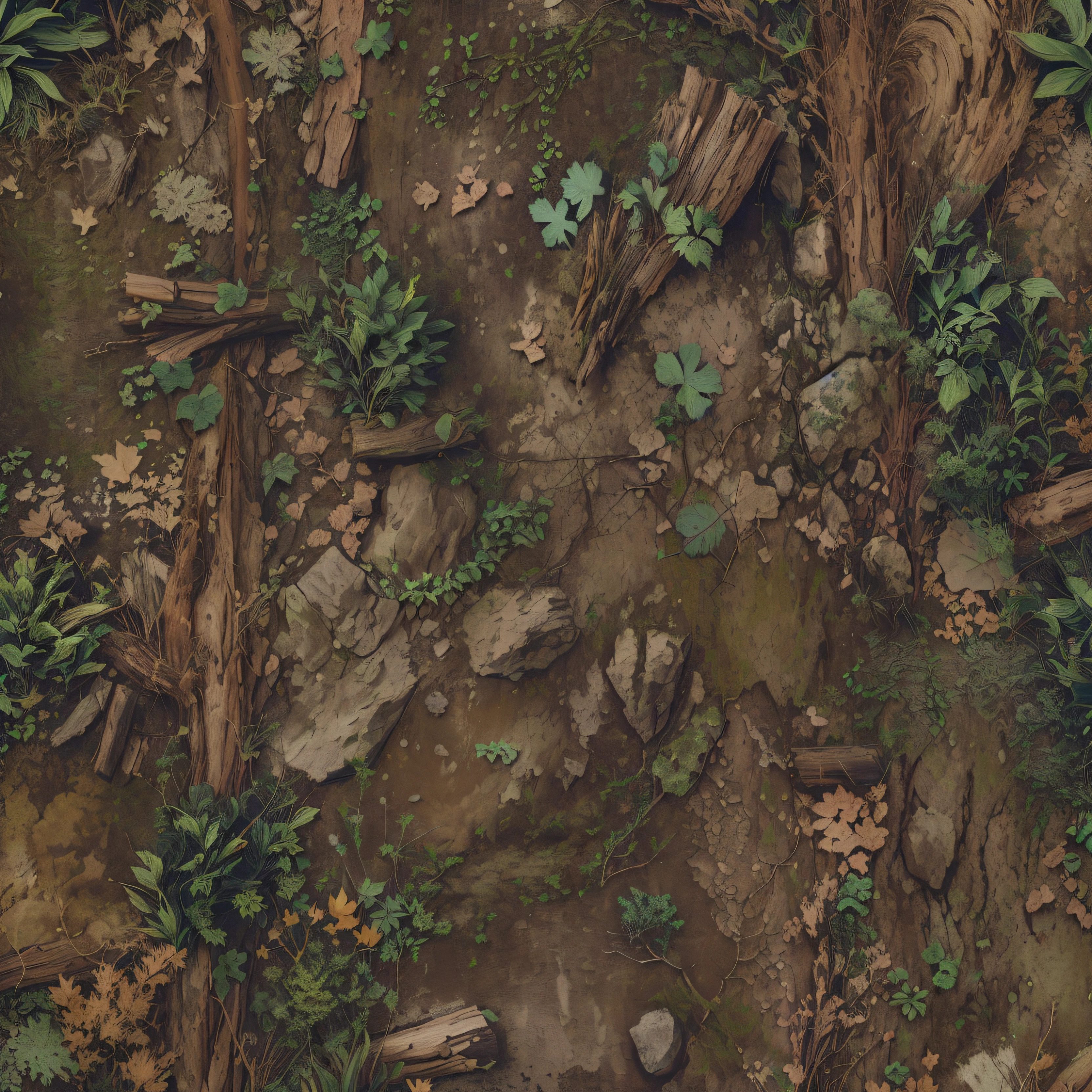 There are a number of leaves on the ground, gramas,textura da selva profunda, terreno muito detalhado, forest floor, Textura Megascans, sujeira realista, textura da sujeira, Looking at the forest floor, terreno detalhado, Textura fotorrealista, textura sem costura, gramas realista, HD textura detalhada, tileable texture, fundo do espinho. d&d