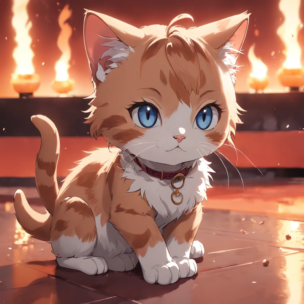 Cartoon cute kitten。Yumi name