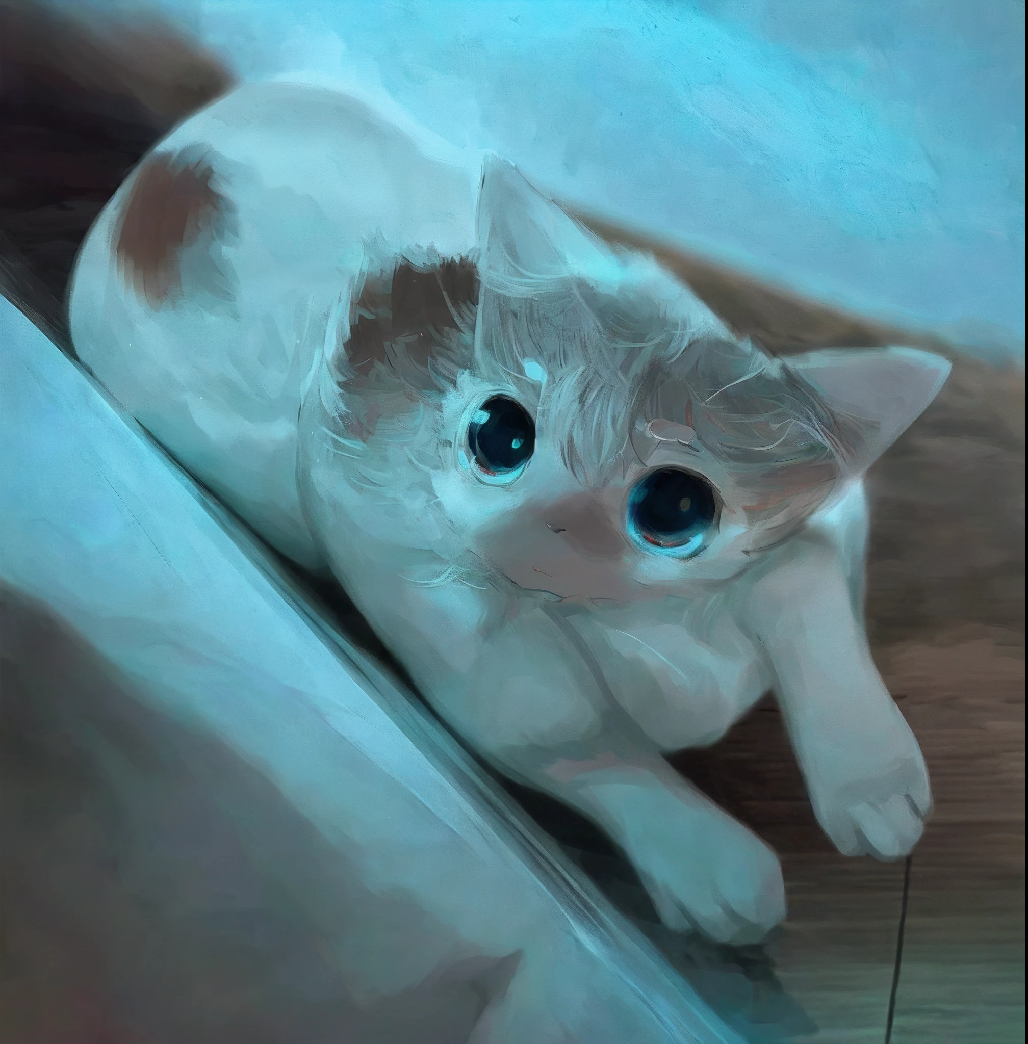 Feral, furry, panting, ragdoll cat , detailed paws, 5 fingers each paw, 1 tongue, 1 feline pussy, 1 anus, 2 ears, detached 1 tail, fluffy cat, after orgasm, vivid colors, realistic , white background, cum in ass, cum on floor, cum on pussy , realistic feline pussy, seductive, ragdoll breed, long fluffy tail, female, sex, blue eyes, seductive hot, kitten, mostly white-grey fur, breedable