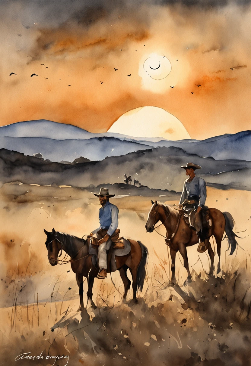 There is a man on a horse in front of a full moon, Andar a cavalo na lua, vaqueiro, Cowboy na Faixa, Back photo of a cowboy, No Velho Oeste, O Cowboy no Estranho Oeste, Velho Oeste, Lone guard, sonho de vaqueiro, quadrinhos ocidentais inspirados, lonely rider, Directed by: Cindy Wright, space western, Fotografia Moonwalker