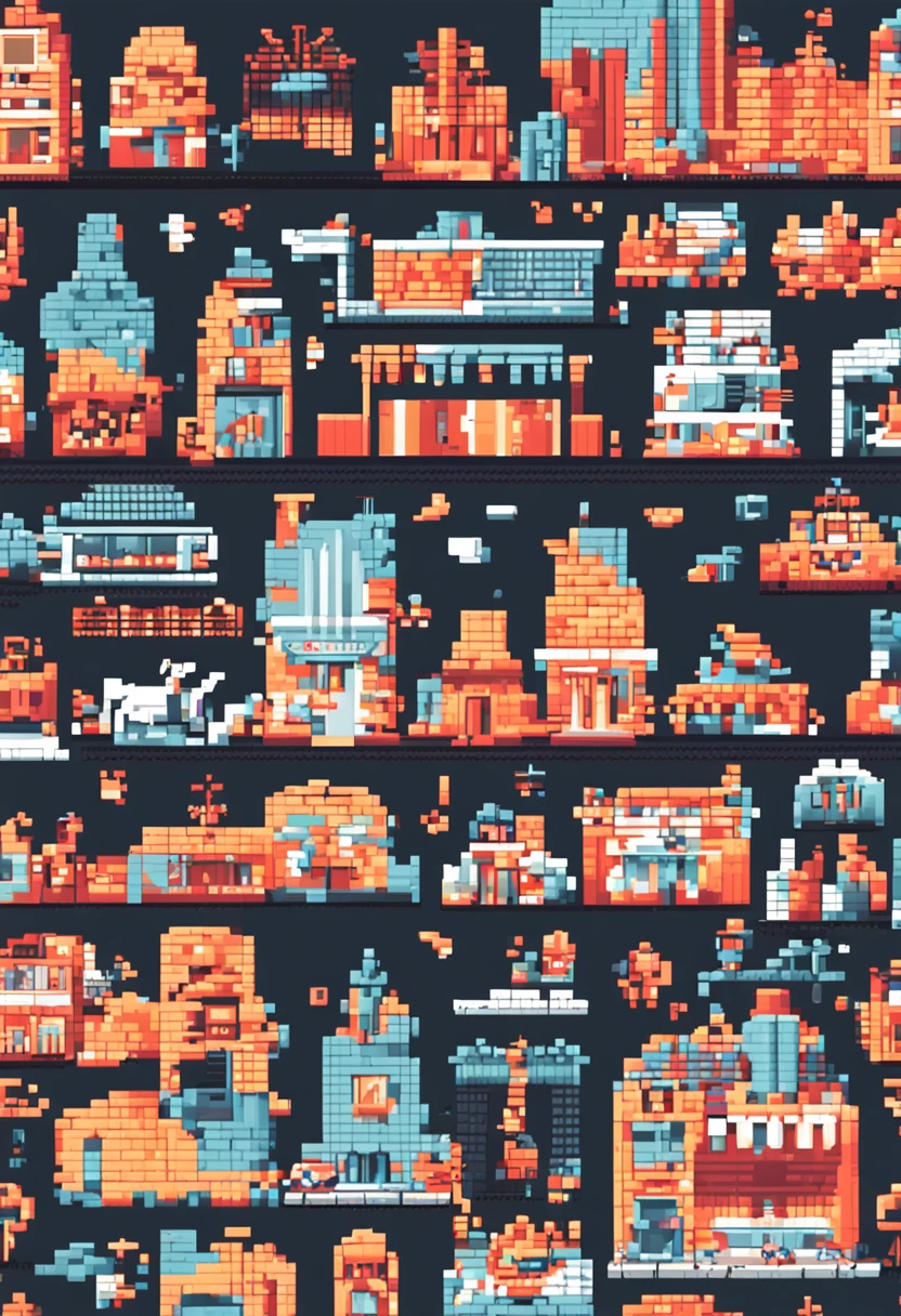 pixels、pixel art、icons、monochromes、pluma