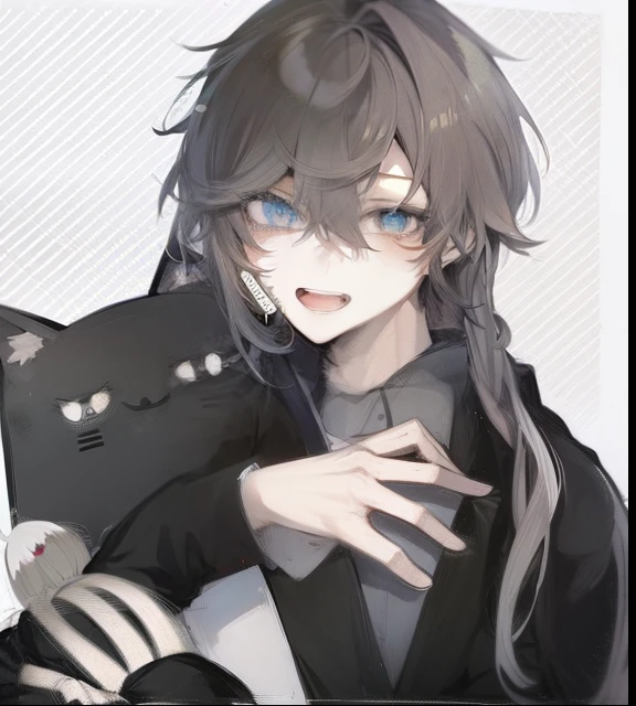 Anime girl with long hair holding a black cat, inspired by Okumura Togyu, anime catgirl, cute anime catgirl, beautiful anime catgirl, neferpitou, anime girl with cat ears, Anime boy, cat woman, Tall anime guy with blue eyes, anime cat, Boy with cat ears and tail