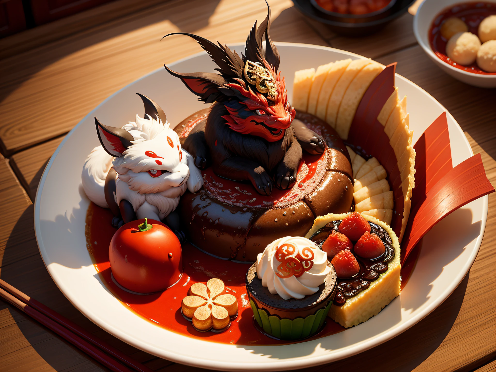 Chinese mythical creatures，gourmand