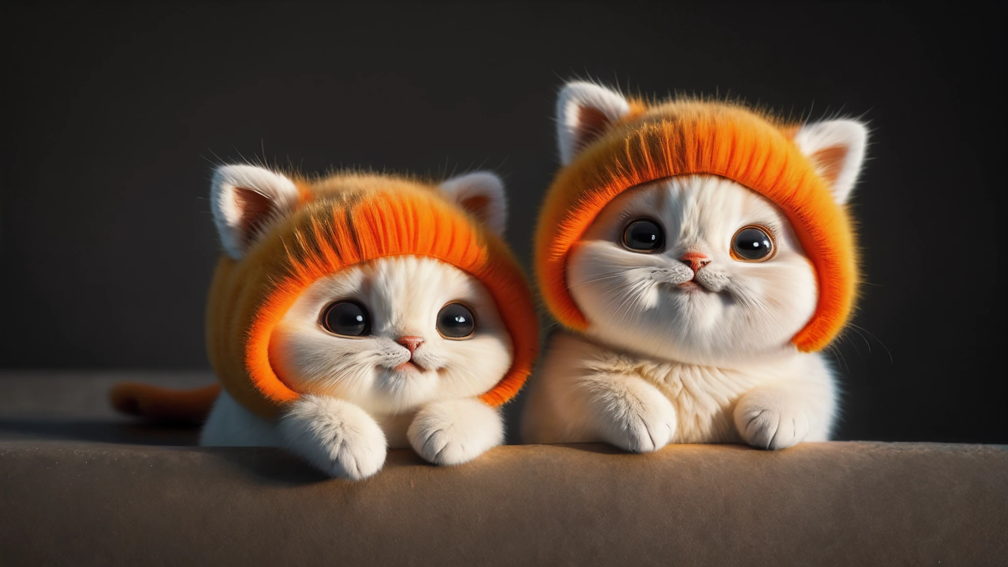 cat, orange, fat, garfield, no_humans, depth of field, disney style, DARK_Glam, wearing DRK_Glam, deep shadow, (dark: 1.4), (8k, RAW photo, best quality, masterpiece: 1.2), big expression happy with mouth