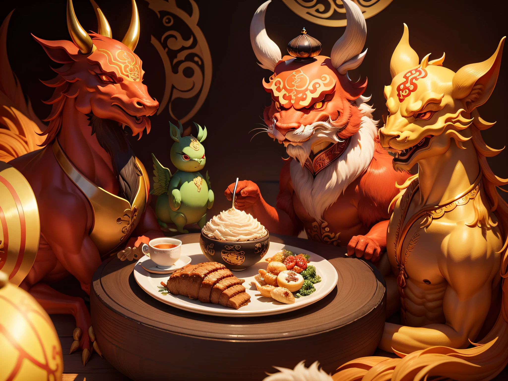 Chinese mythical creatures,gourmand