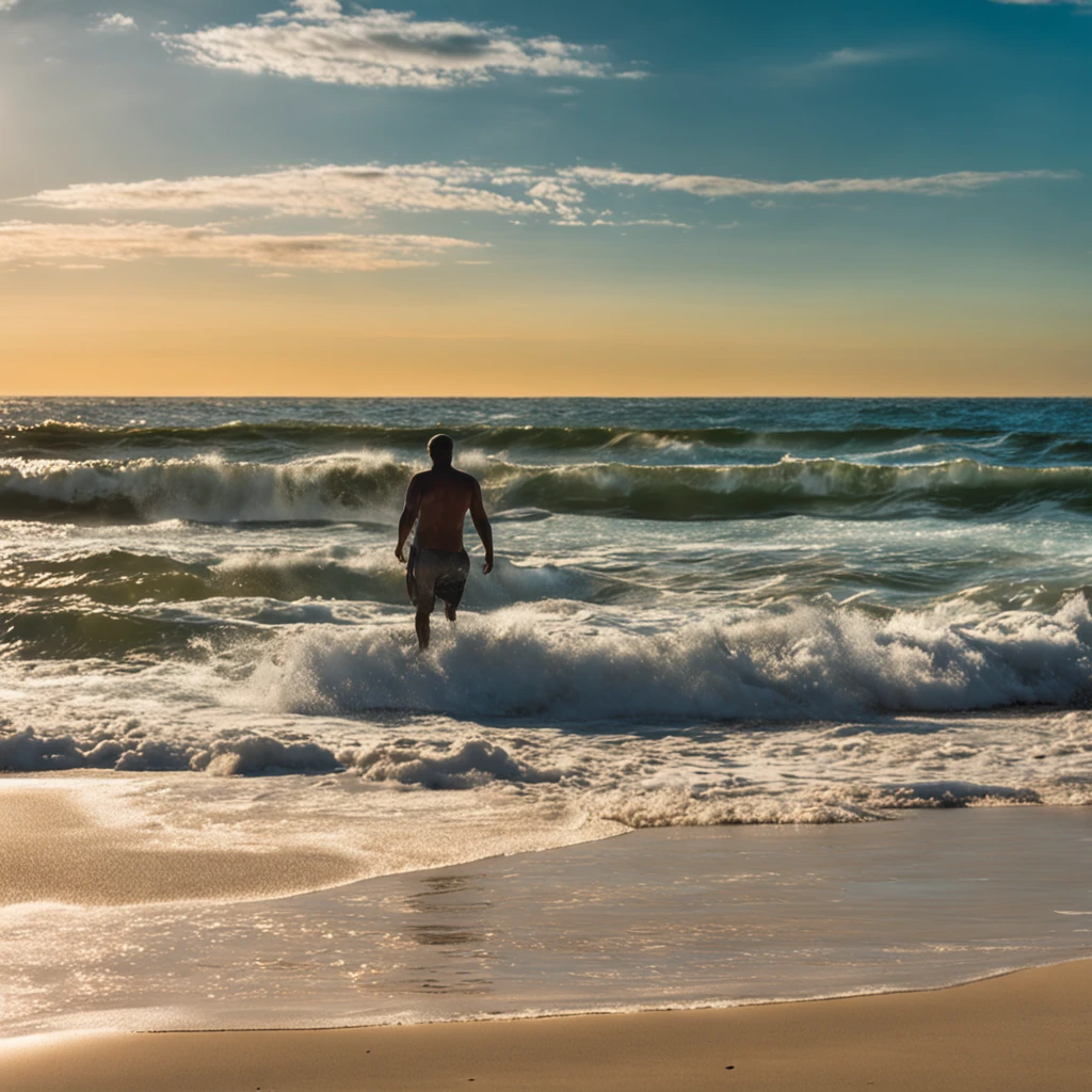 Manoel Gomes na praia