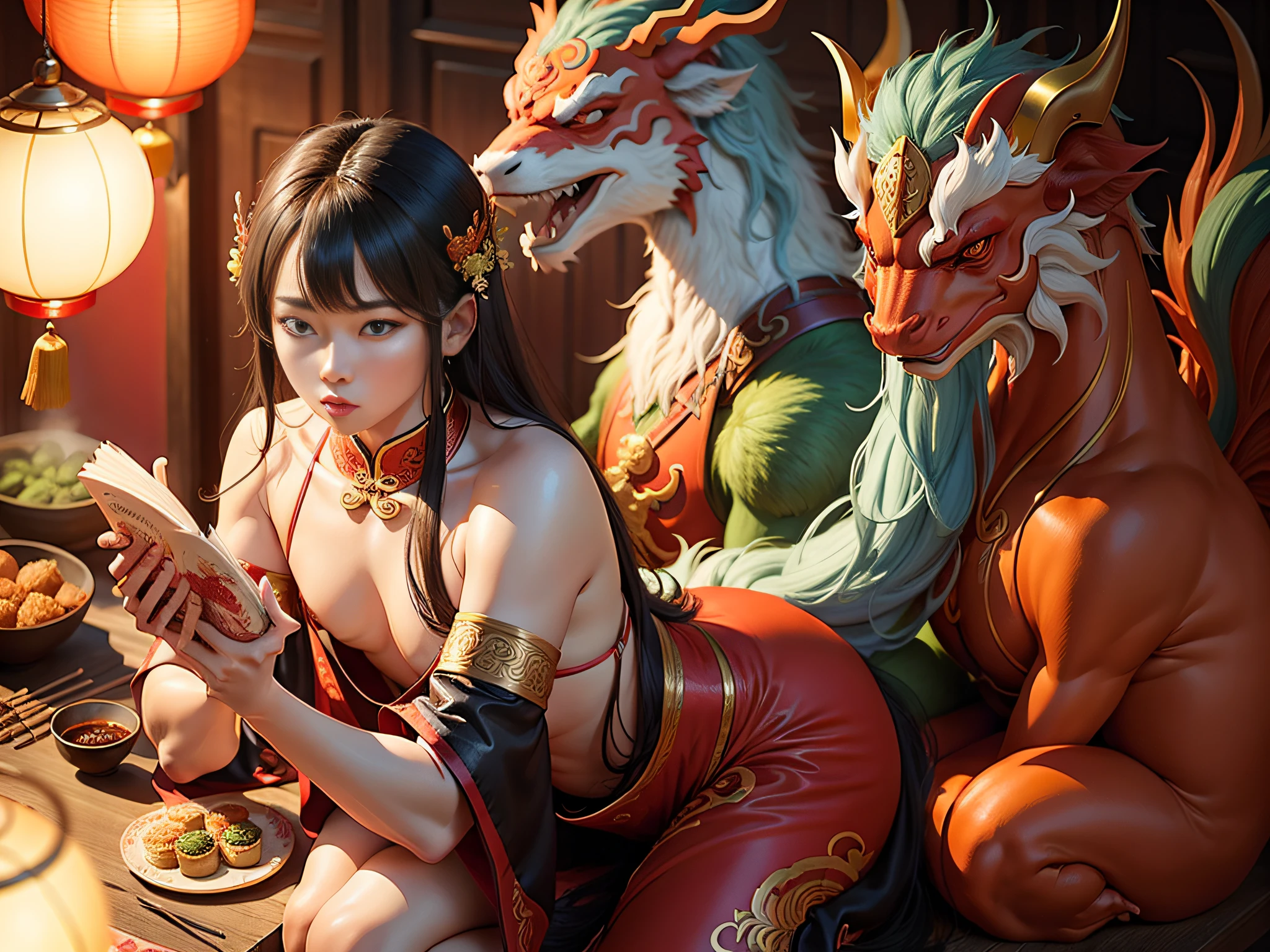 Chinese mythical creatures，gourmand