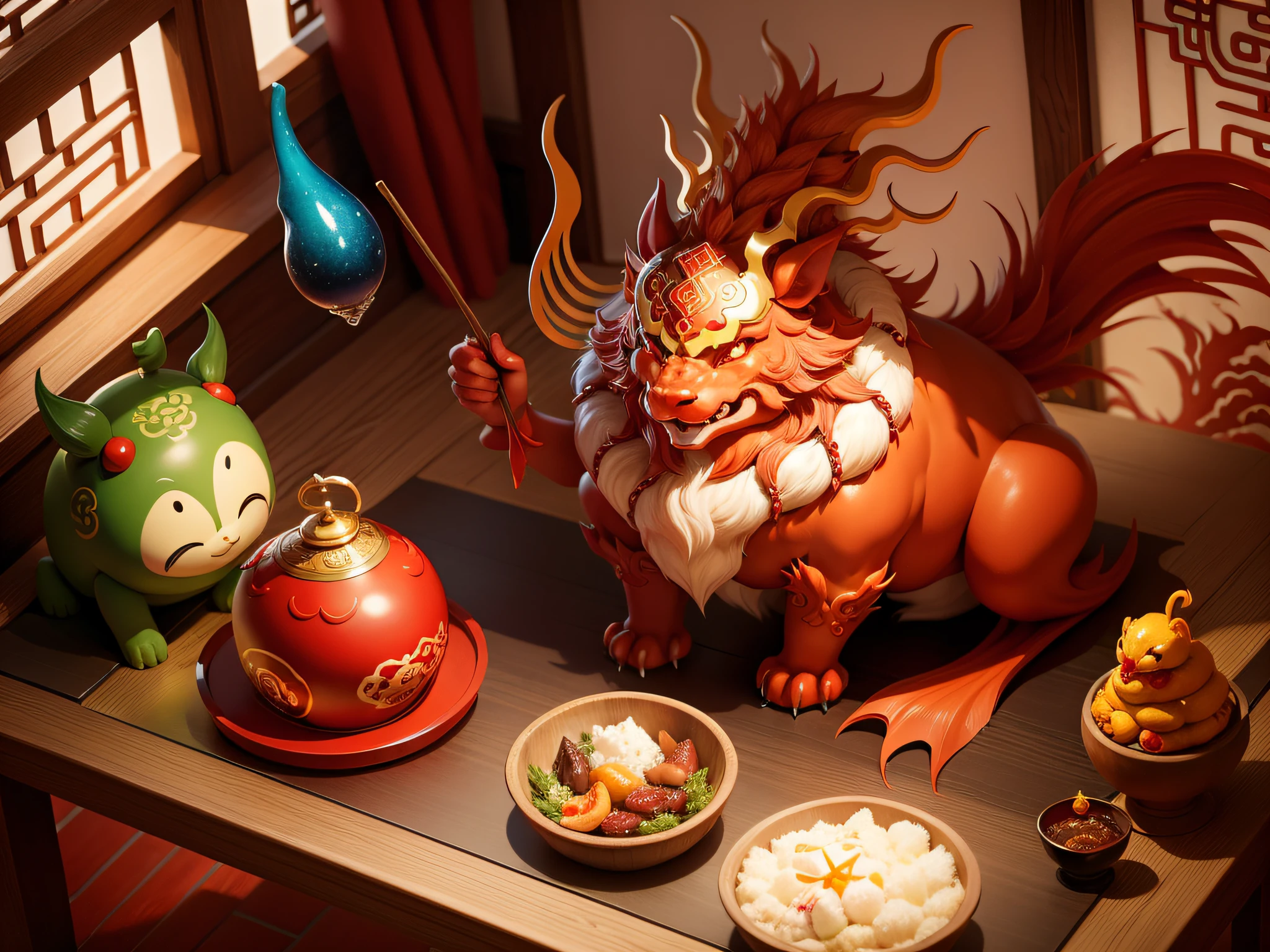 Chinese mythical creatures,gourmand