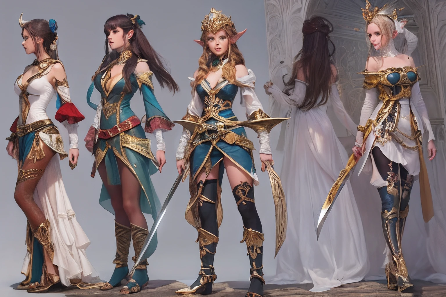 uma imagem de um elfo feminino (Detalhes intensos, master part, best quality: 1.5) fantasia swashbuckler |, esgrimista de fantasia, armado com uma espada fina, Espada Brilhante, metallic luster, roupas coloridas, Dynamic clothing, an Ultra long launch, corpo inteiro (Detalhes intensos, master part, best quality: 1.5)cute epic female elf (Detalhes intensos, master part, best quality: 1.5), cabelos ricos, braided hair, Orelhas pontiagudas pequenas, Rua Urbana Fantasia (Detalhes intensos, master part, best quality: 1.5),  capa roxa, Capa comprida (Detalhes intensos, master part, best quality: 1.5), senso de ousadia, senso de aventura,  detalhes altos, best quality, 8k, [Ultra Detalhado], master part, best quality, (extremamente detalhado), Dynamic angle, Ultra long launch, fotorrealista, ..RAW, Arte de Fantasia, DND Arte,Arte de Fantasia, Arte realista,