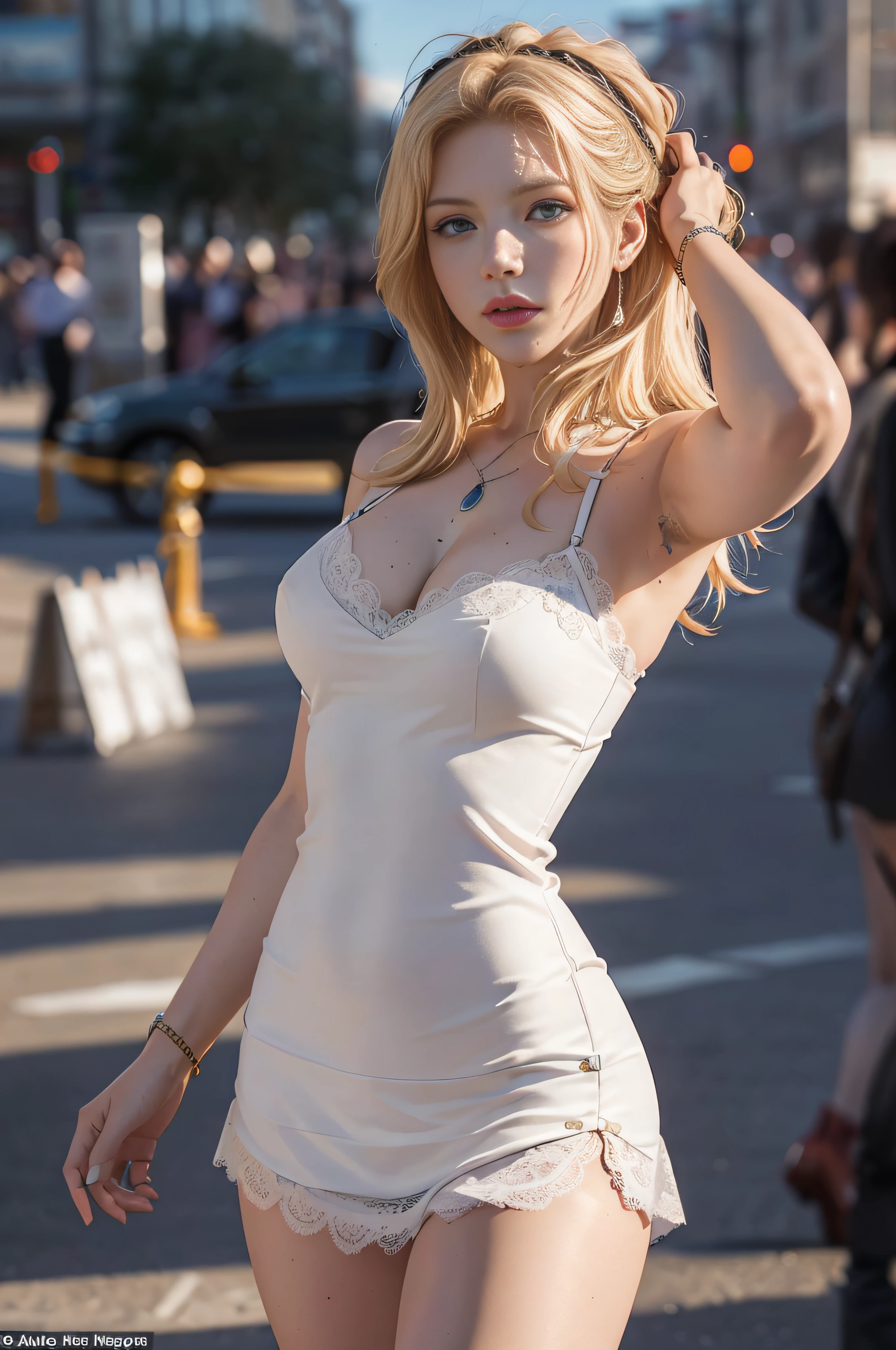 (Tiro de encaje: 1.2), (Katheryn Winnick: 1.3)\(Vikingos\), (ojos hermosos finamente detallados y cara detallada), (face through thigh: 1.4), (Tiro de rodilla: 1.2), cabello rubio, solamente, dama, (hermoso fondo), :), Dynamic Angle, ojos azules, cara clara, luz del sol, (cara brillante: 1.2), ((caderas muy anchas)), ((muslos muy gruesos)), ((Very defined toned physique)), musculosa, (toma de cuerpo completo), solamente, cabello rubio, ojos azules, pendientes, jewely, (Combine it with a beautiful white camisole lace mini dress,Se adapta al estilo de Mary Quint)), ((Botas))