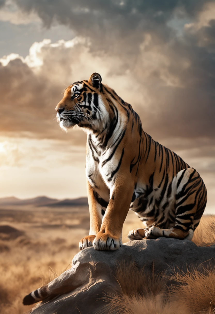 Realistic cinematic images of the tiger,safari, Ultra HD | |, Realistic, vivid colors, altamente detalhado, Desenho UHD, caneta e tinta, perfect composition, majo, detalhado, intrincado, Intricate octane render trend in Artstation, 8k artistic photography, arte conceitual fotorrealista, soft natural volumetric cinematic perfect light