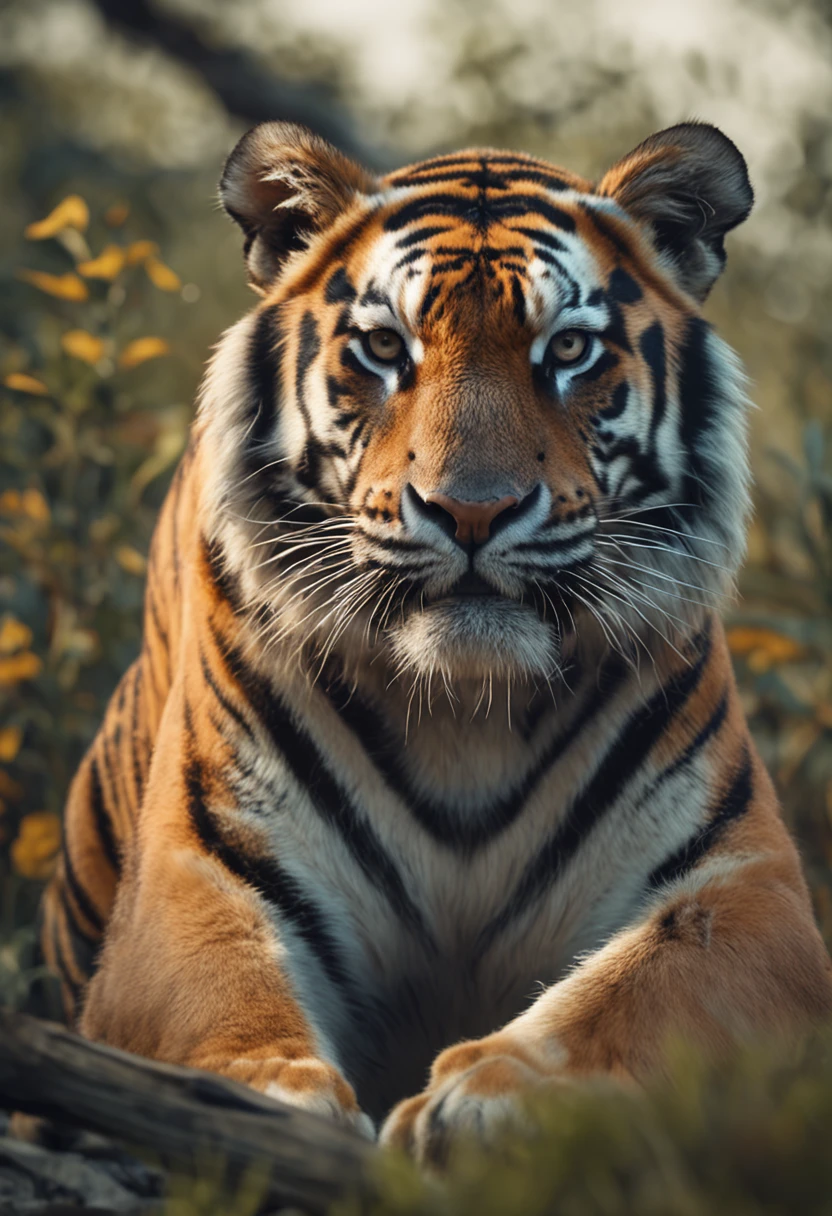 Realistic cinematic images of the tiger,safari, Ultra HD | |, Realistic, vivid colors, altamente detalhado, Desenho UHD, caneta e tinta, perfect composition, majo, detalhado, intrincado, Intricate octane render trend in Artstation, 8k artistic photography, arte conceitual fotorrealista, soft natural volumetric cinematic perfect light