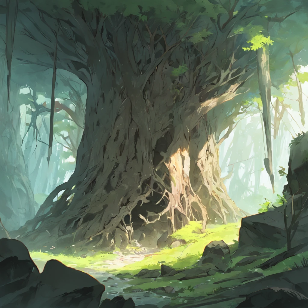 ((Cave in the mountain)), ((deep inside cave with many dead trees)), (dark), (scary), ((Low Angle Shot)), ((dead trees)), (old tree roots), rock, stone, moss growing, poisonous mushrooms, mysterious lighting, dangerous, sharp rocks, intricate details, 4k resolution., highly detailed, vibrant, {in the style of artgerm}
