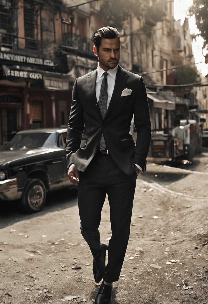 arafed man in a white shirt and black pants standing in a room, roupas sob medida, grey pants and black dress shoes, apelo masculino alta moda, Vestido Formal, Homem magro com pele negra, careca, Macho bonito, male proportions, bonito e elegante, black suit pants, modelo masculino, modelo posando, with a business suit on, bonito e atraente