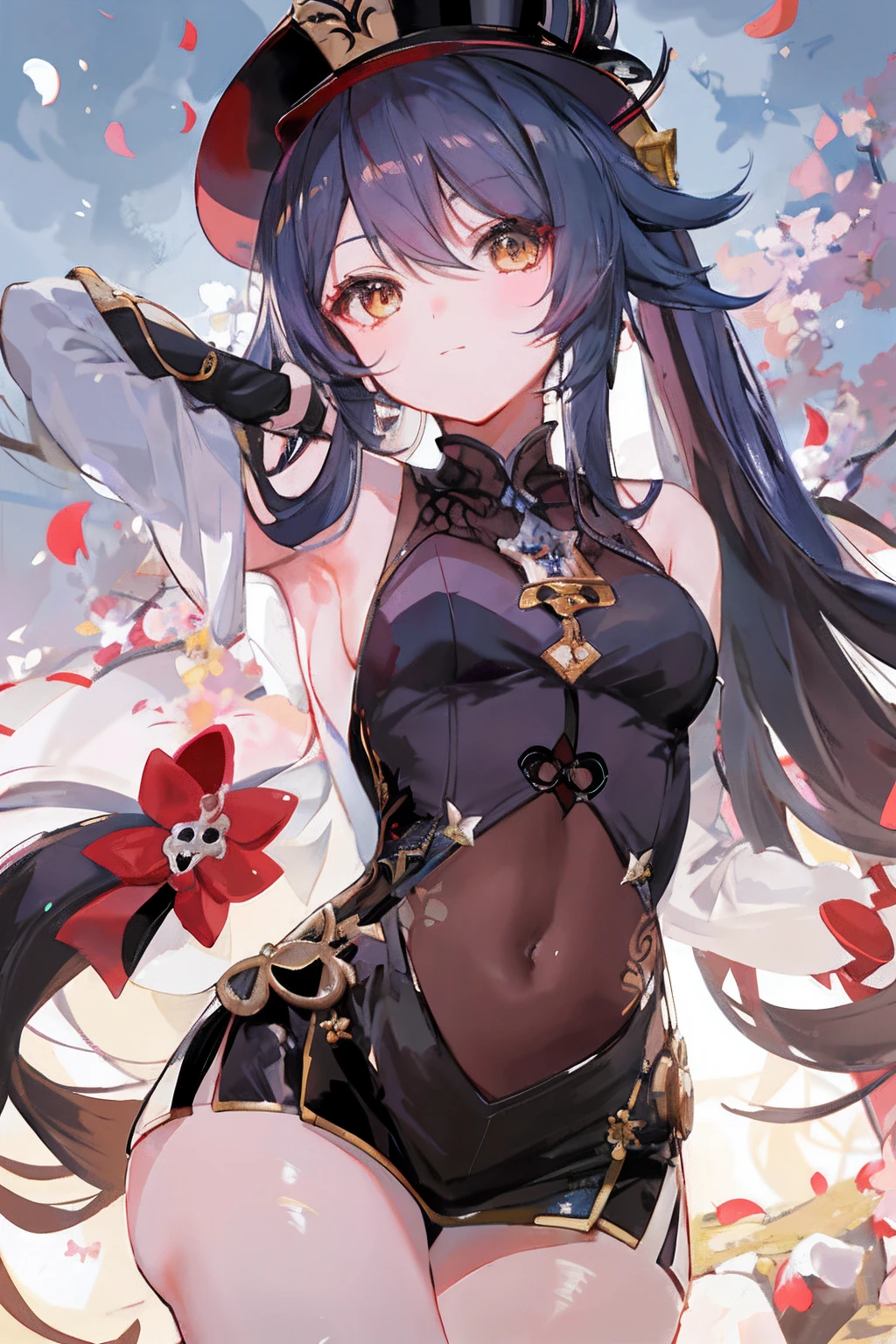 anime girl with a hat and a top hat on her head, Extremely detailed Artgerm, Keqing from Genshin Impact, 《azur lane》role, Style Artgerm, ! Dream Artgerm, trending on artstation pixiv, azur lane style, cute anime waifu in a nice dress, Ayaka Genshin impact, Kawasi,Sitting on the ground stretching his jade feet