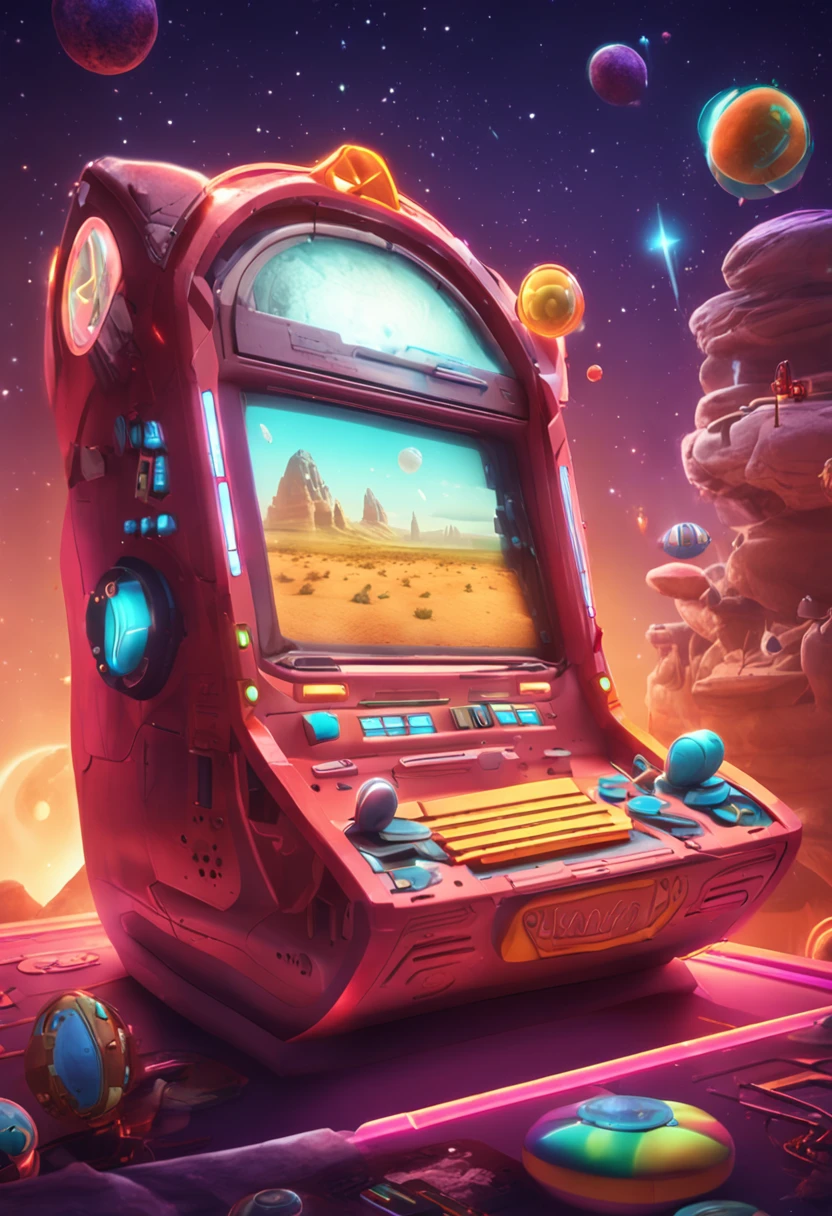 Game Slot, estilo do surrealismo fotorrealista, com elementos de game, cartas e casino, escultor colorista abstrato, Derramado, fluido e solto, Influence of science fiction, carved cartoon icon art, Desenho estilo 3D Pixar, A planet in space, isolado, explorando a lua ao fundo muitos planetas e estrelas, Cinematic light, cenas fotorrealistas, arte de anime, epics, RTX em, DAZ3D, Digital Arts Techniques, animated illustrations, fundo transparente, deixar apena