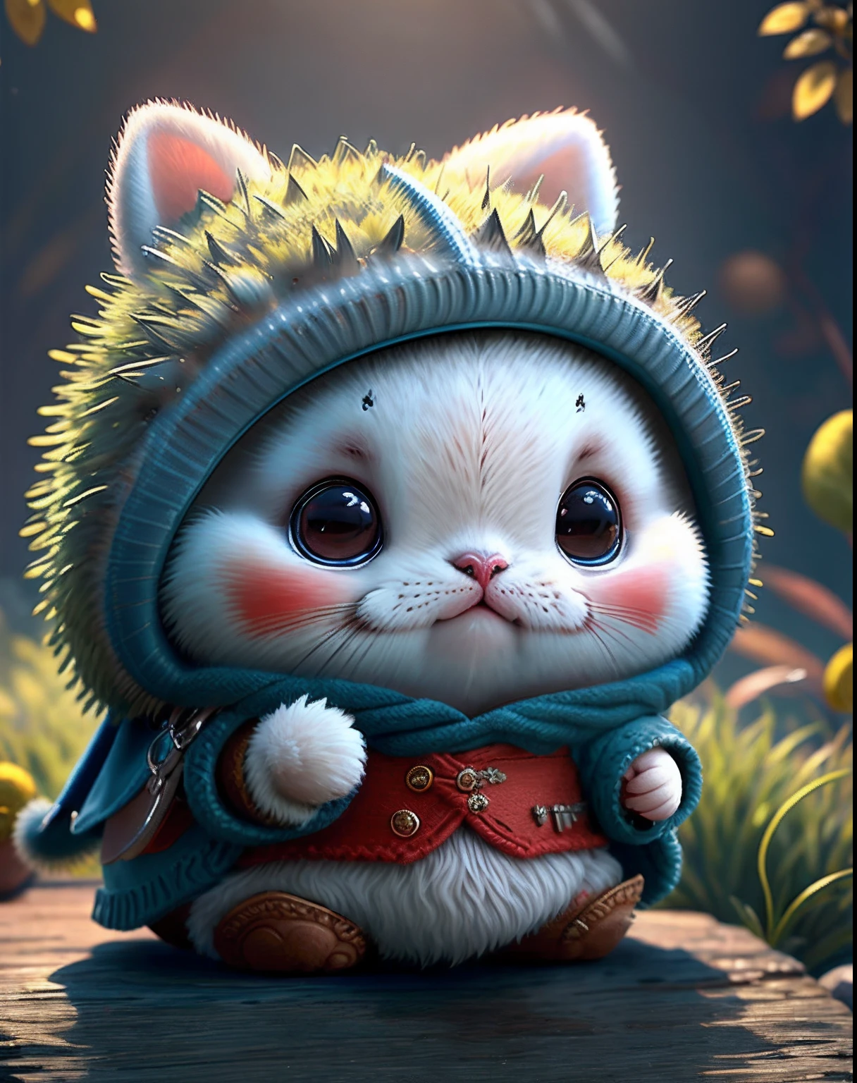 Top image quality、"Create cute creature masterpieces with inspired ultra-detailed concept art. Let your imagination come alive", (walrus), high detailing, in 8K、Top image quality、Dressed up as a swordsman in the game、Use your sword and shield、combat pose