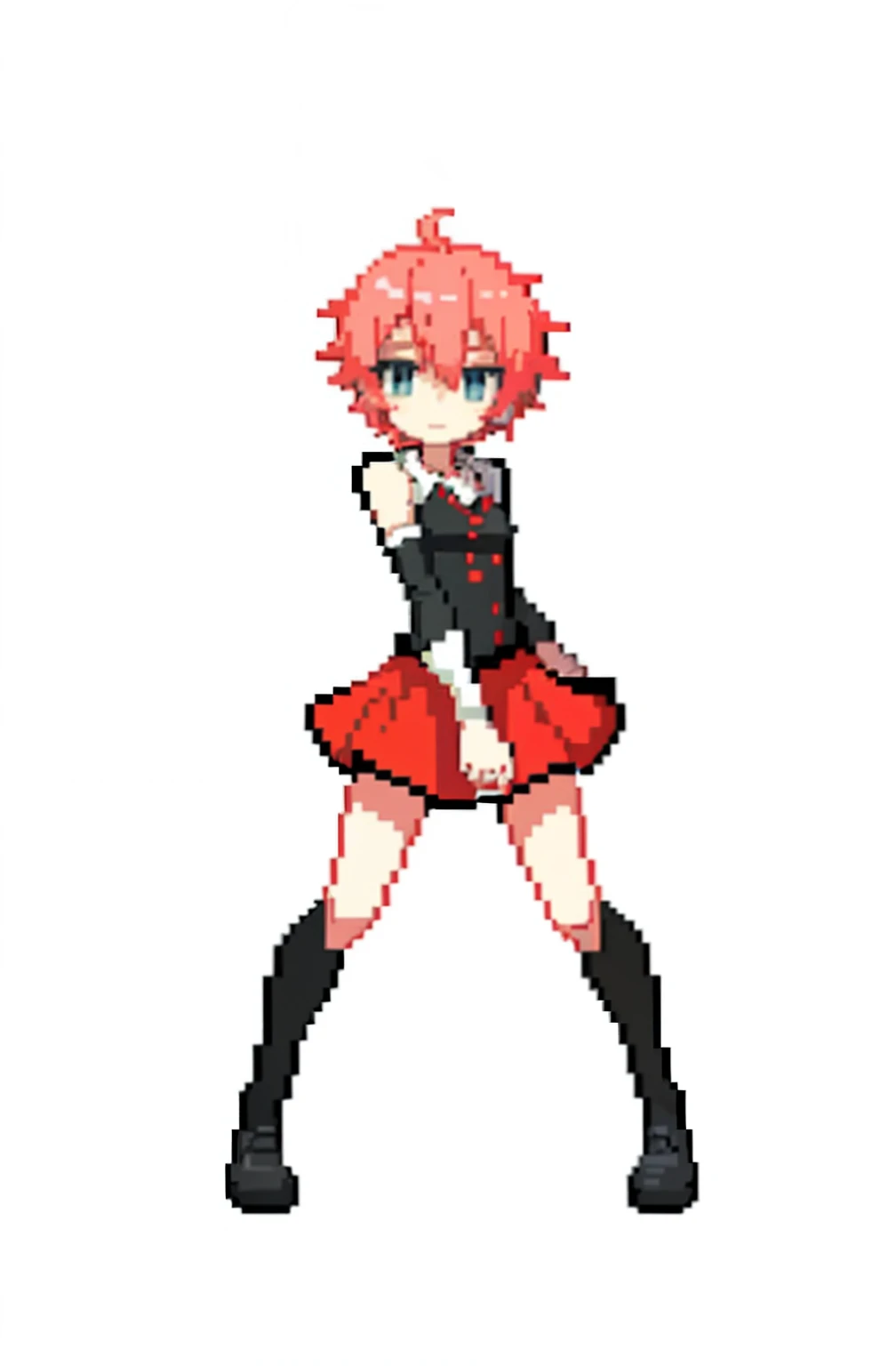 masterpiece, top quality, best quality), pixel,pixel art, 1 girl, fullbody, yuno gasai