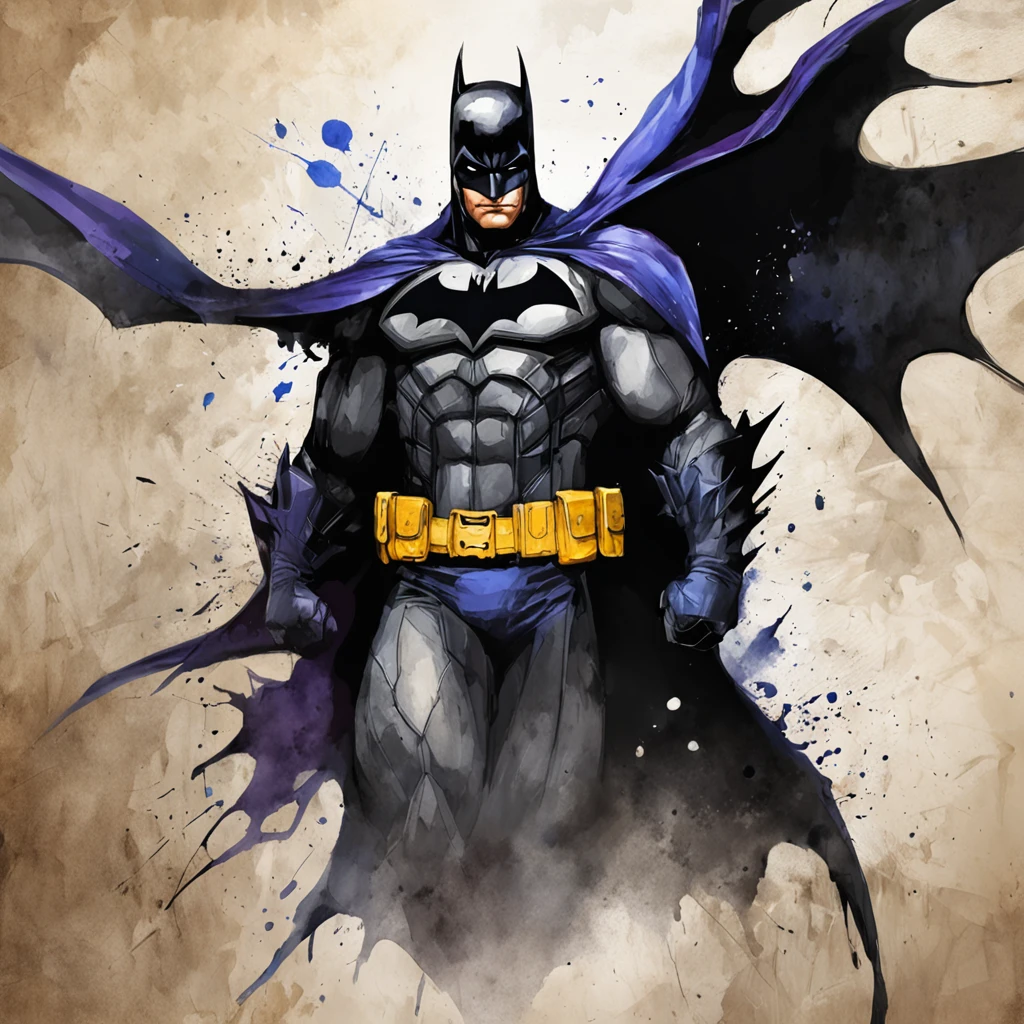 Portrait de Batman , DC Comics The Dark Knight, anime, 8k