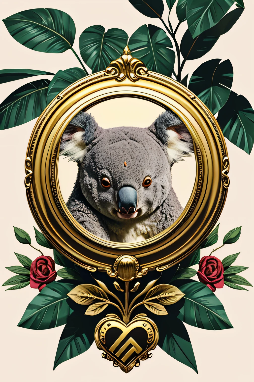 koala、I don't need people、Mexican decoration、syrup、
(Vector Flat)、gold、brack、
​masterpiece、超A high resolution、hightquality