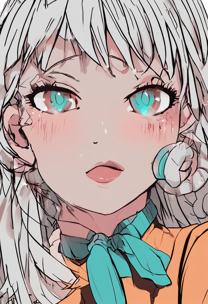 black hair, hair bobbles, wince, longeyelashes, solid circle eyes, fake animal ears, light smile, ear blush, fang, Surrealism, drop shadow, anaglyph, stereogram, tachi-e, pov, atmospheric perspective, chiaroscuro, cinematic lighting, sparkle, optical illusion, stereogram, 8k, super detail, ccurate, best quality, 16k, 8k