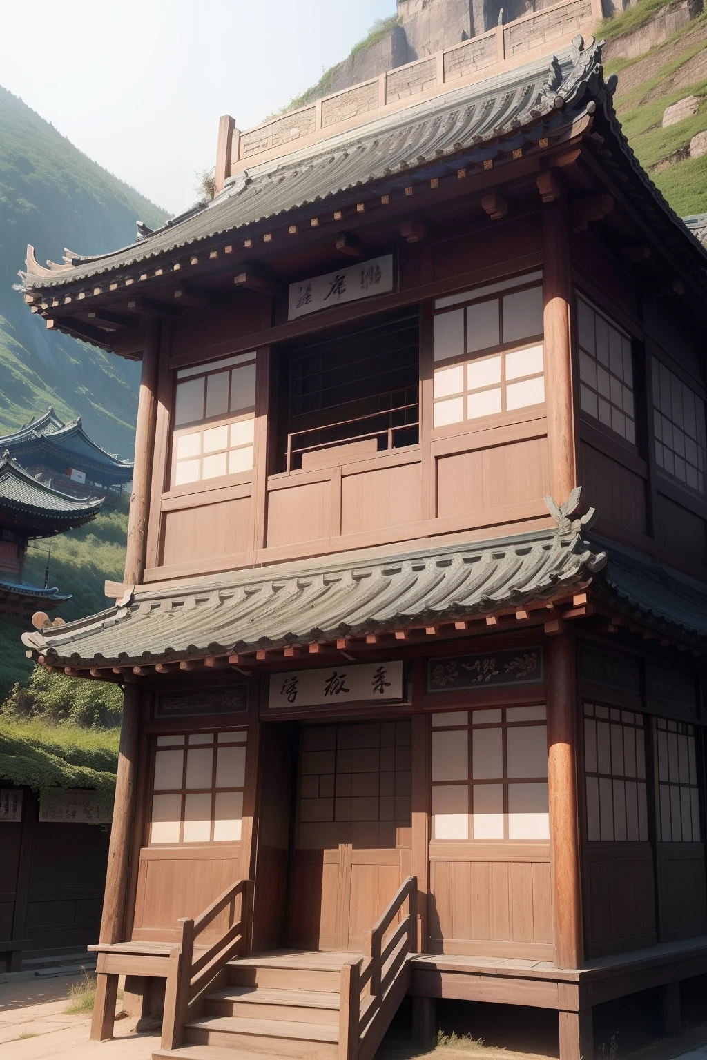 Li Bai drank and wrote poetry on the upper floor of Taibai