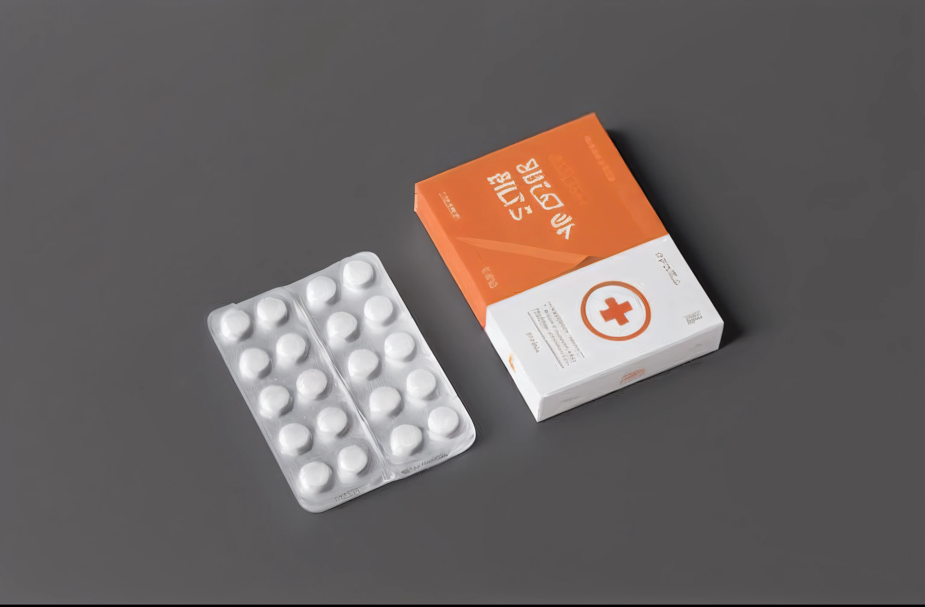 A pack of tablets and a box of pills on the table, medical labels, close-up product photo, chest up bust shot, drug, still in package, contraception, soft pads, professional product shot, steroid use, ultra crisp, first aid kit, Outcome, Product rendering, 3 d product render, Pills and medications